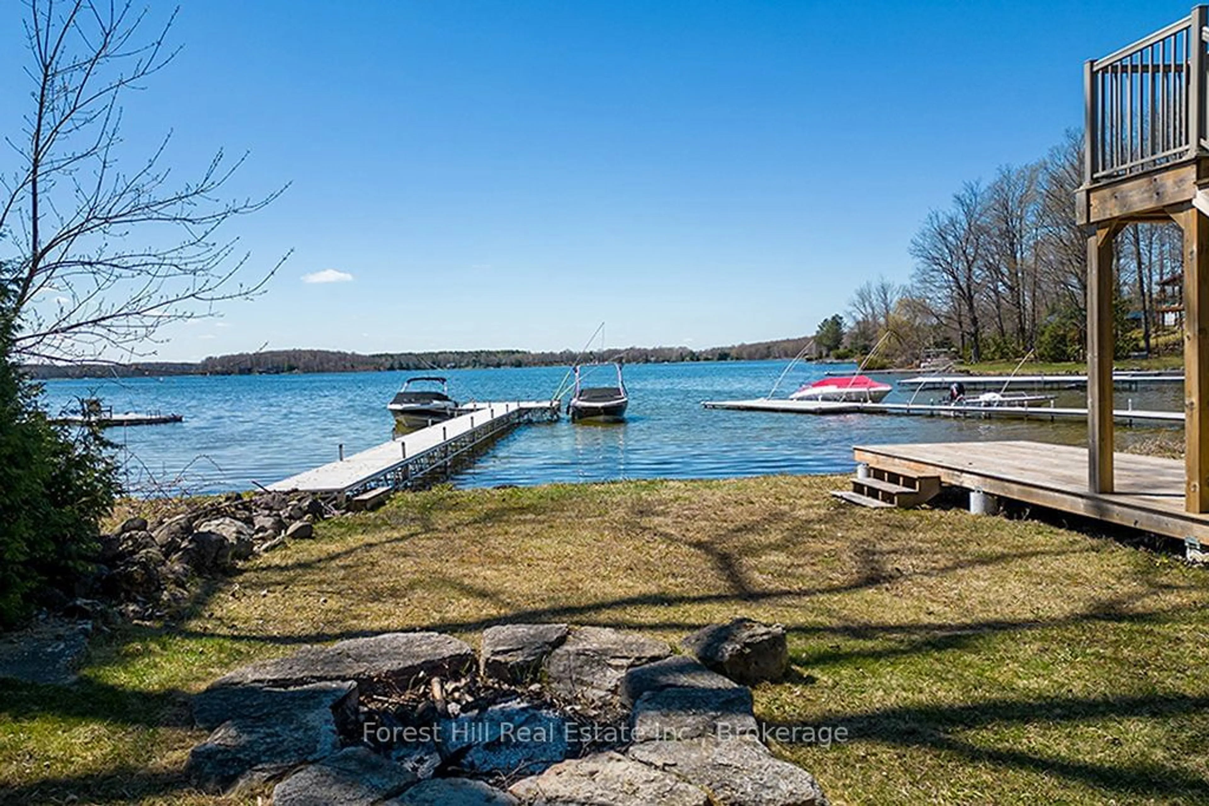 Patio, water/lake/river/ocean view for 222 Plantts Point Rd, Grey Highlands Ontario N0C 1E0