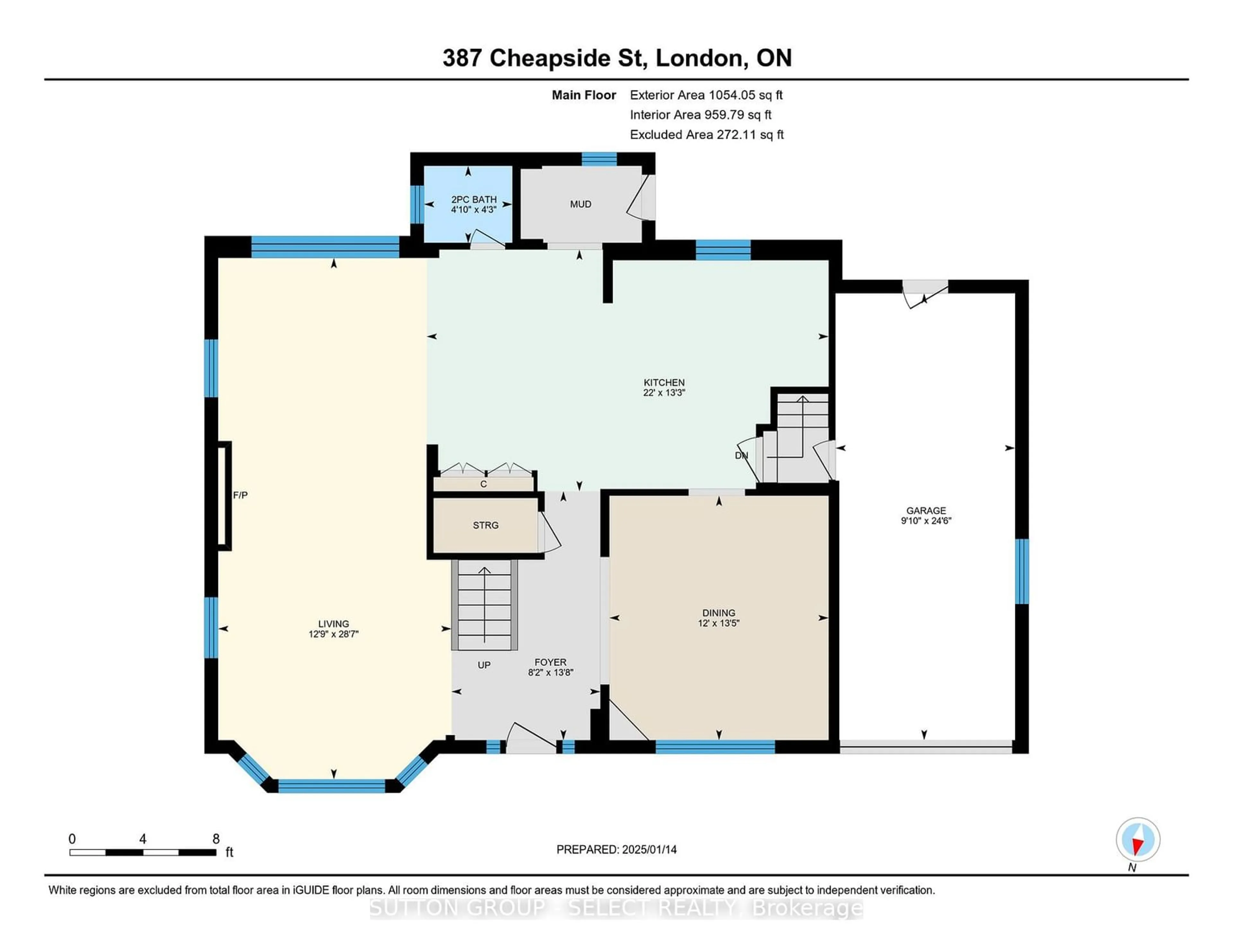 Floor plan for 387 Cheapside St, London Ontario N5Y 3W9