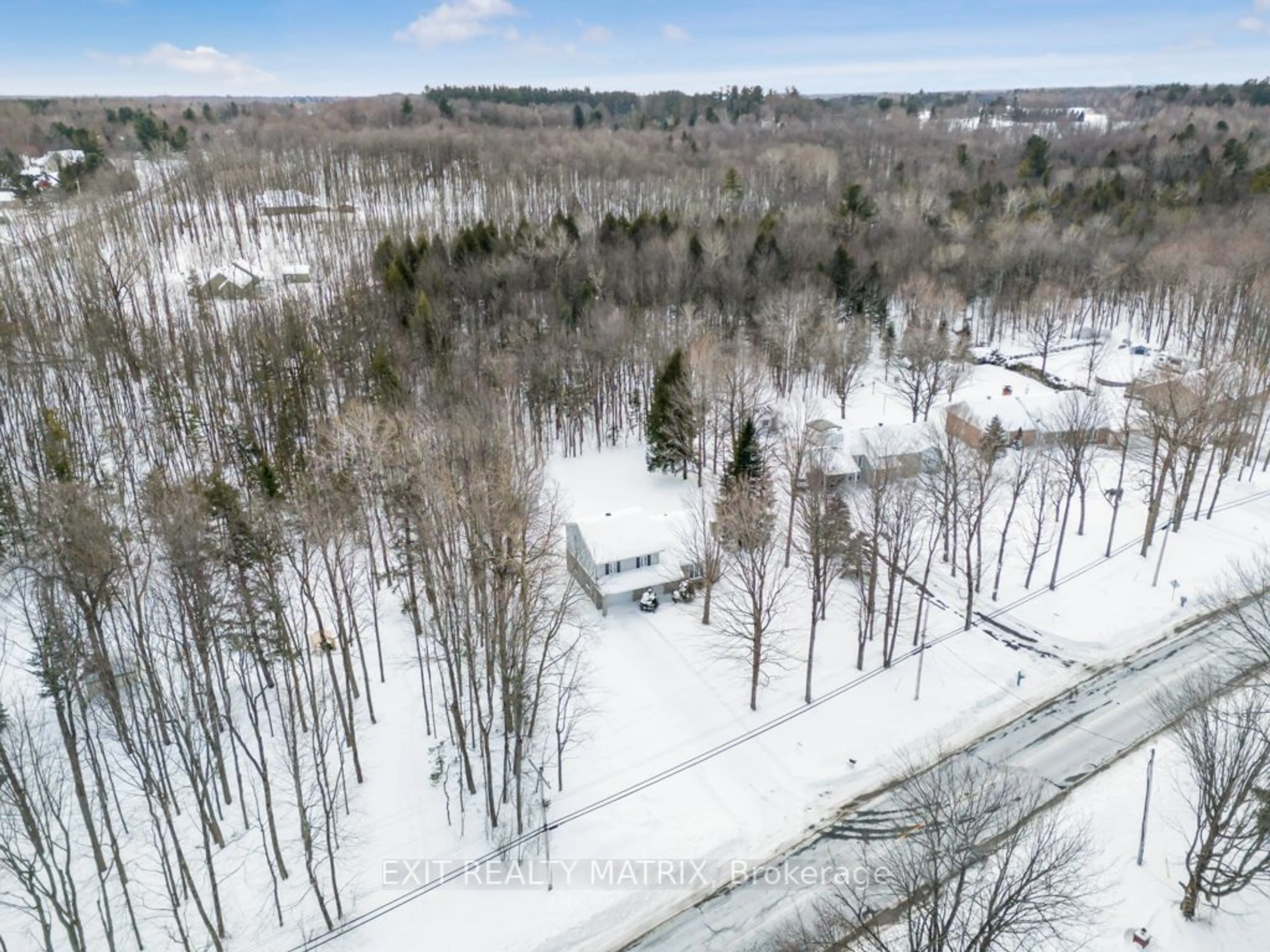 A pic from outside/outdoor area/front of a property/back of a property/a pic from drone, forest/trees view for 2836 Front Rd, East Hawkesbury Ontario K6A 2R2