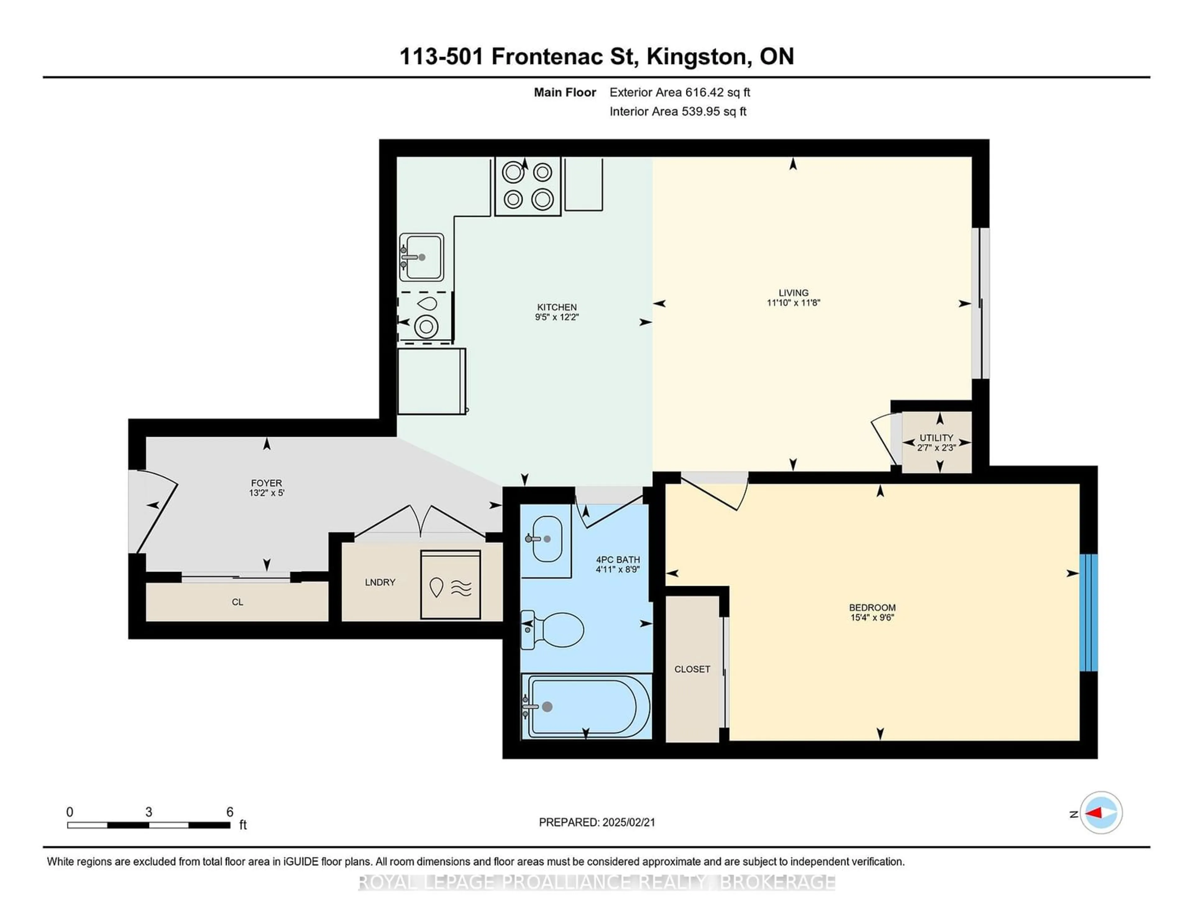 Floor plan for 501 Frontenac St #113, Kingston Ontario K7K 4L9