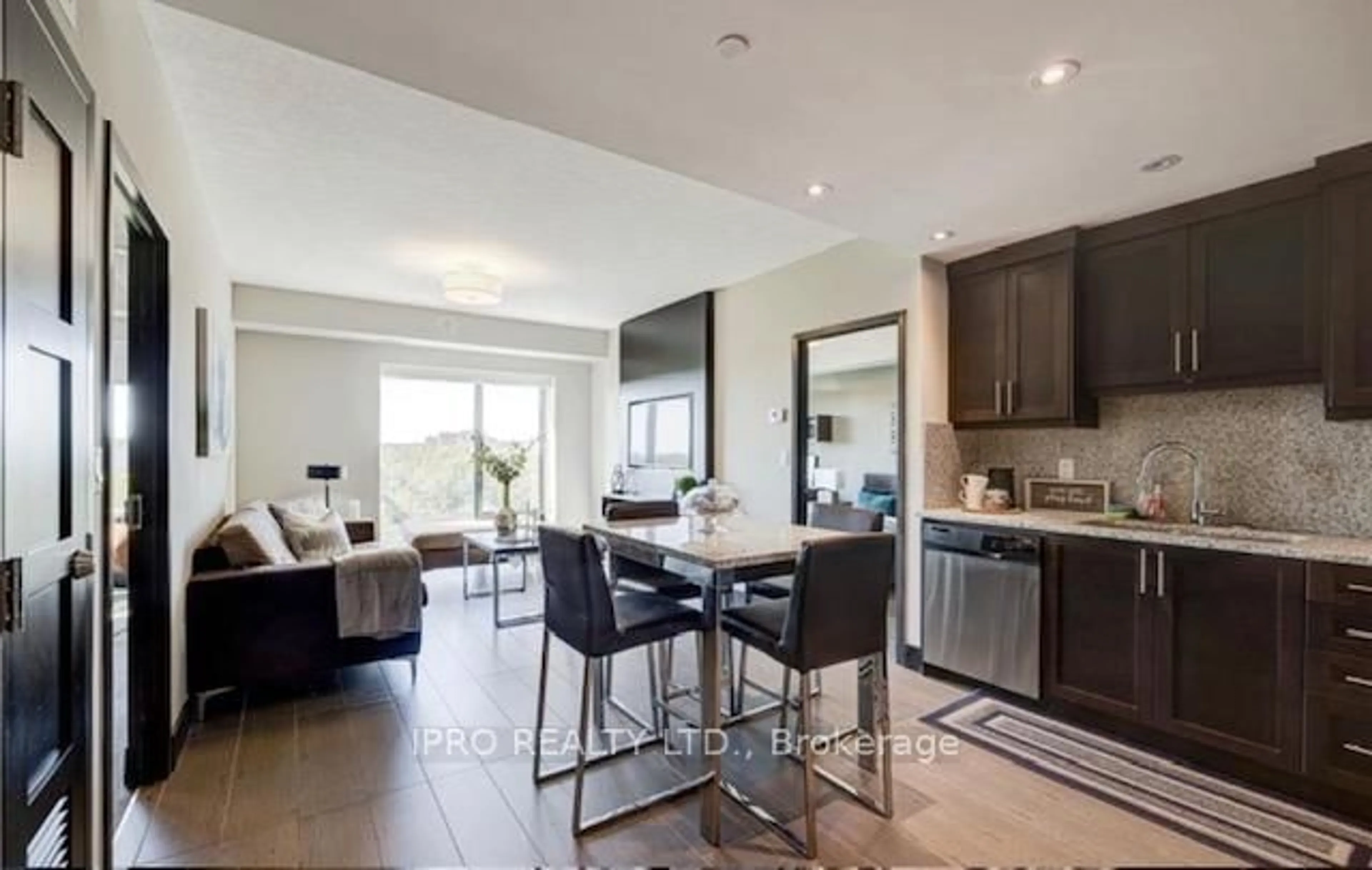 Open concept kitchen, ceramic/tile floor for 1235 Richmond St #405, London Ontario N6A 3L5