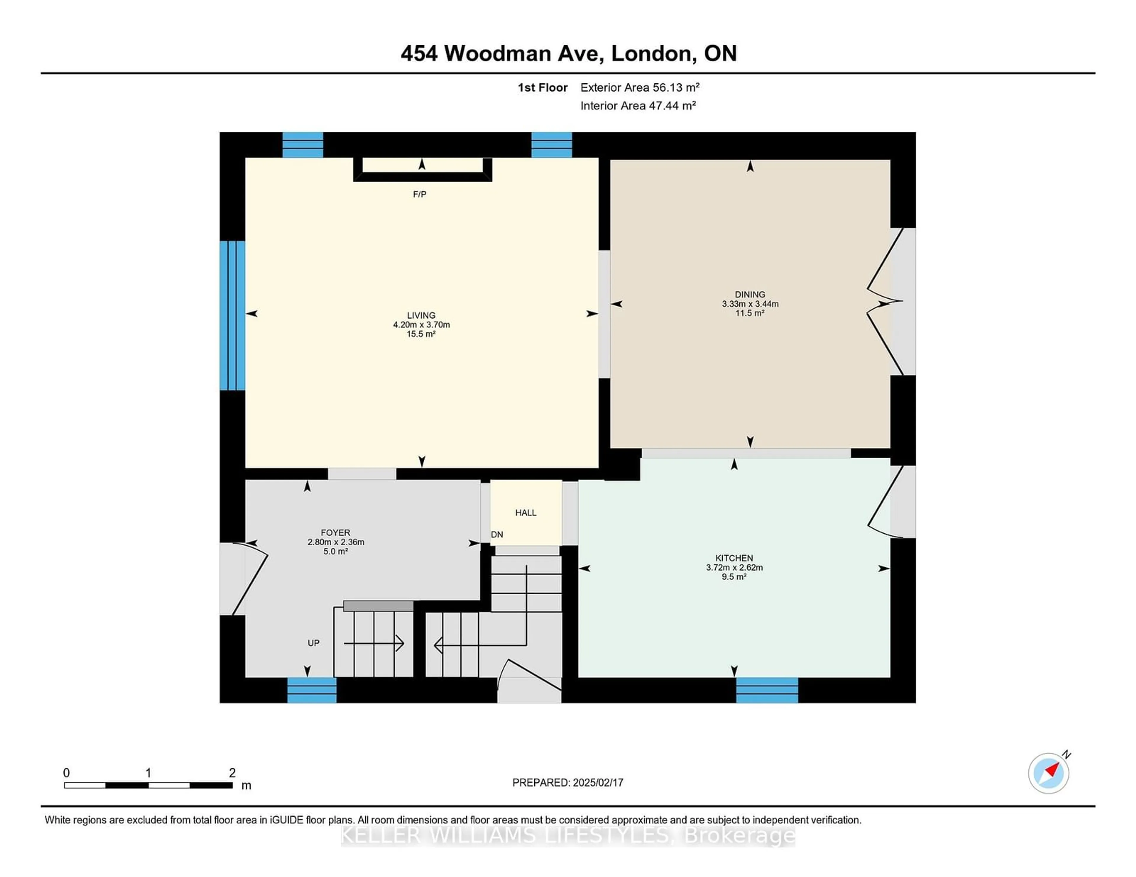 Floor plan for 454 Woodman Ave, London Ontario N5W 3Z9