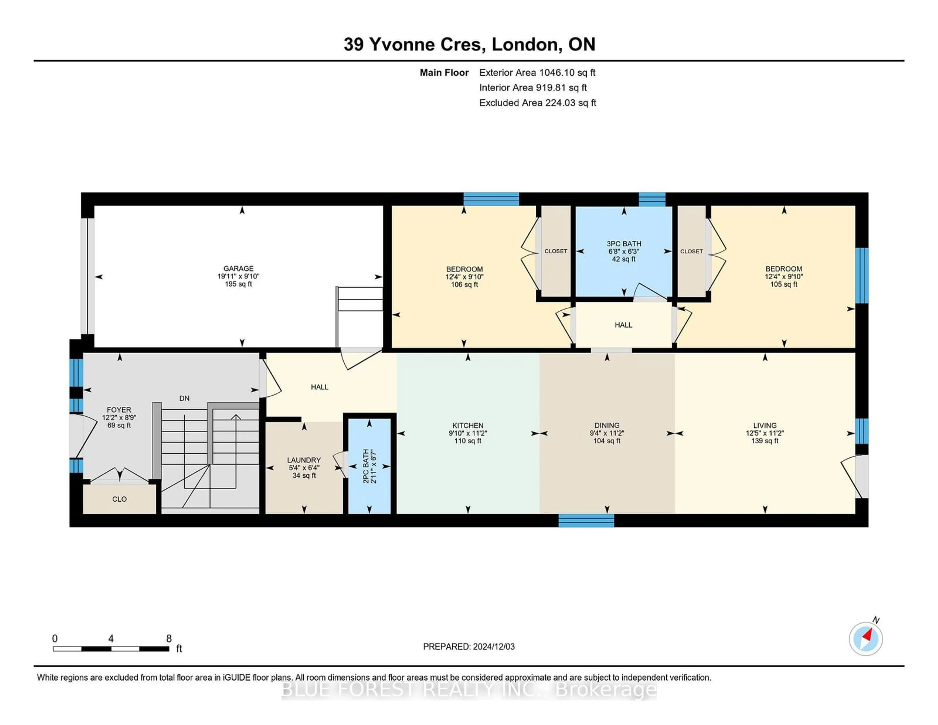 Floor plan for 39 Yvonne Cres, London Ontario N5Z 0A6