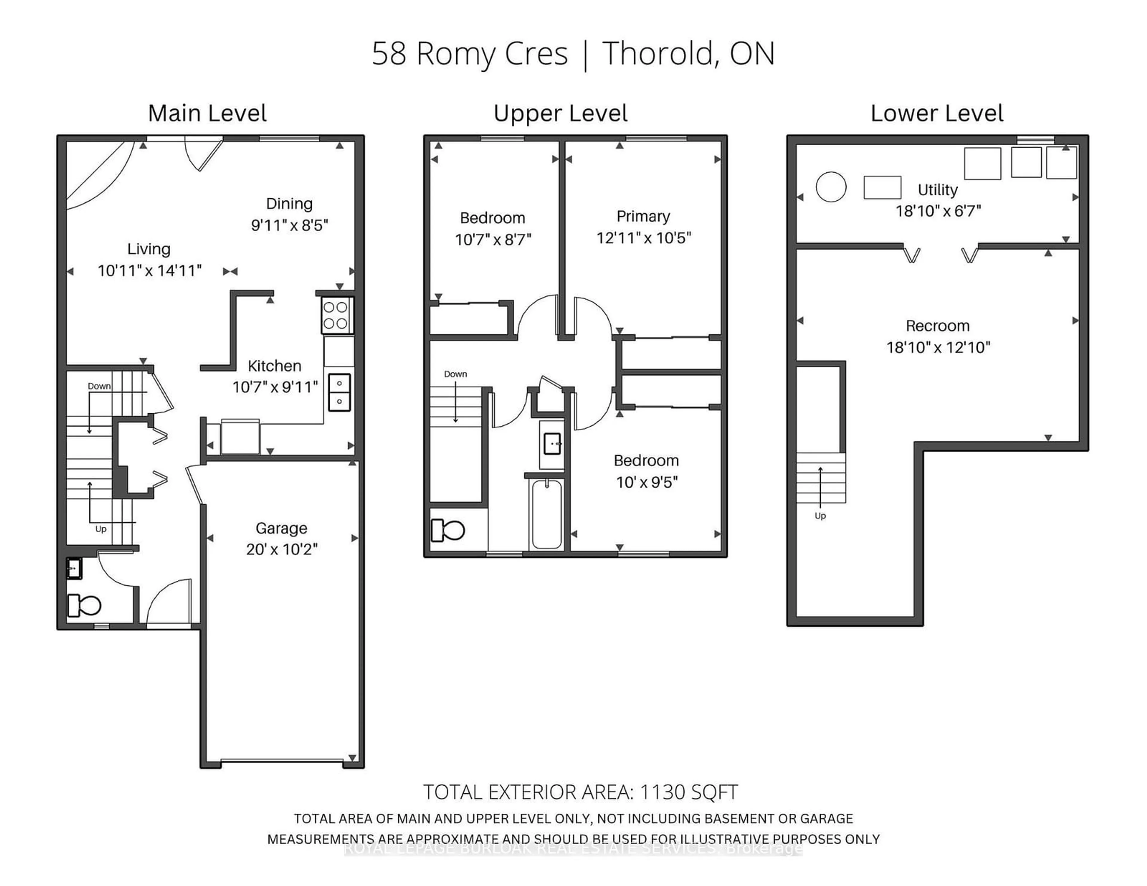 Floor plan for 58 Romy Cres, Thorold Ontario L2V 4T6