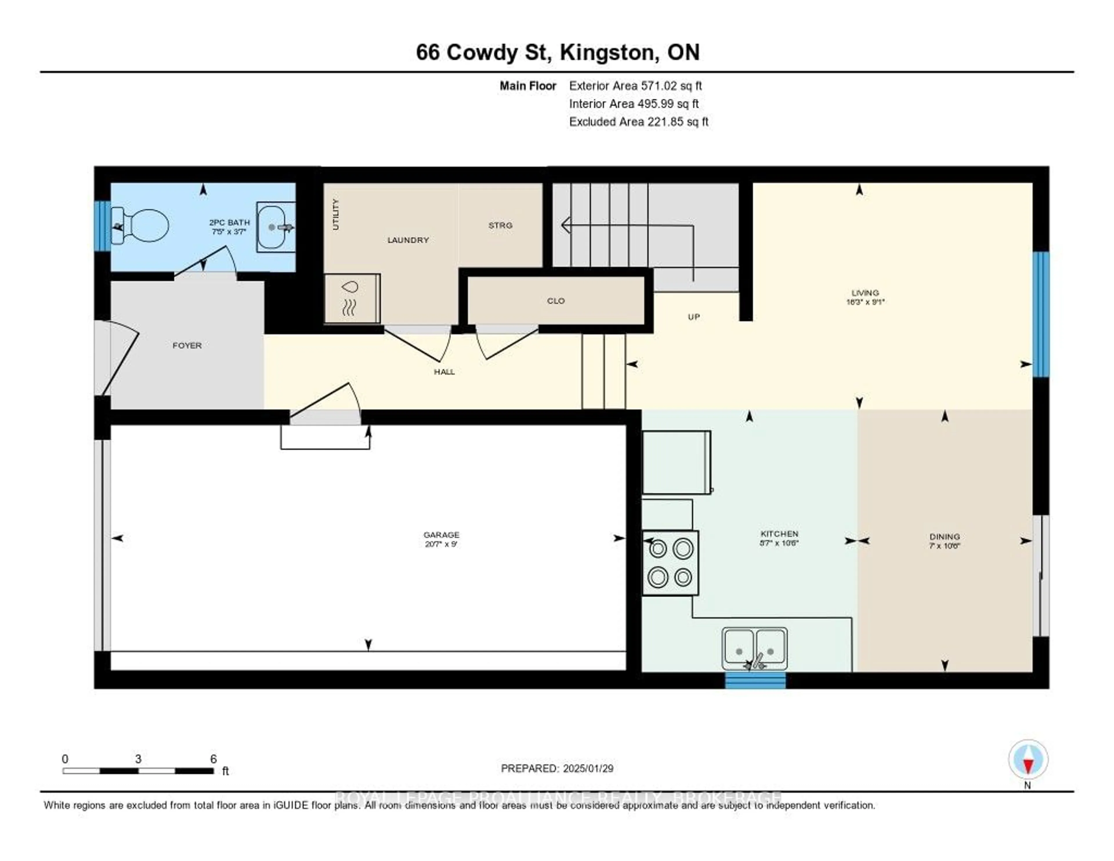 Floor plan for 66 Cowdy St, Kingston Ontario K7K 3V9