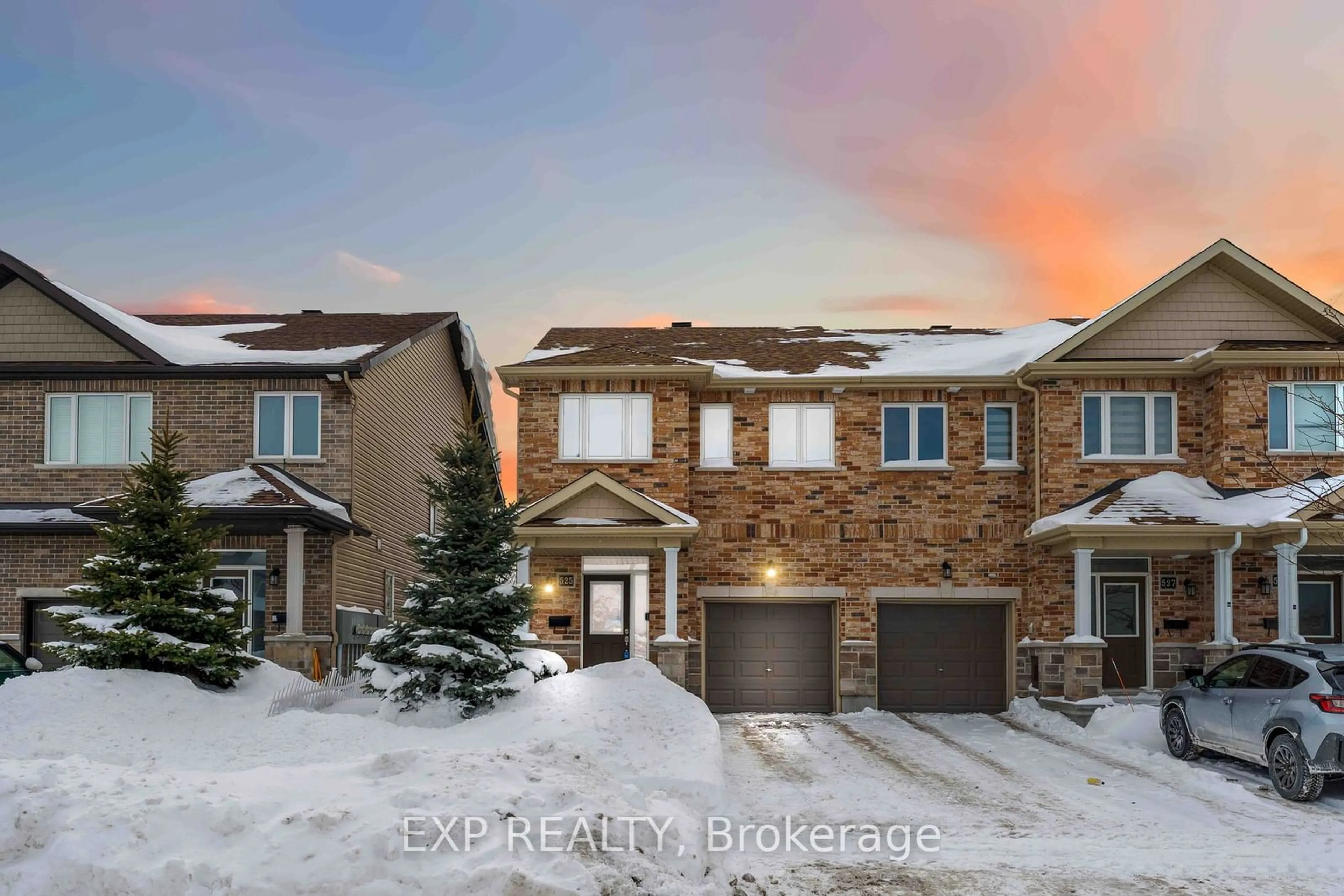 Home with brick exterior material, street for 525 Via Mattino Way, Barrhaven Ontario K2J 6B7