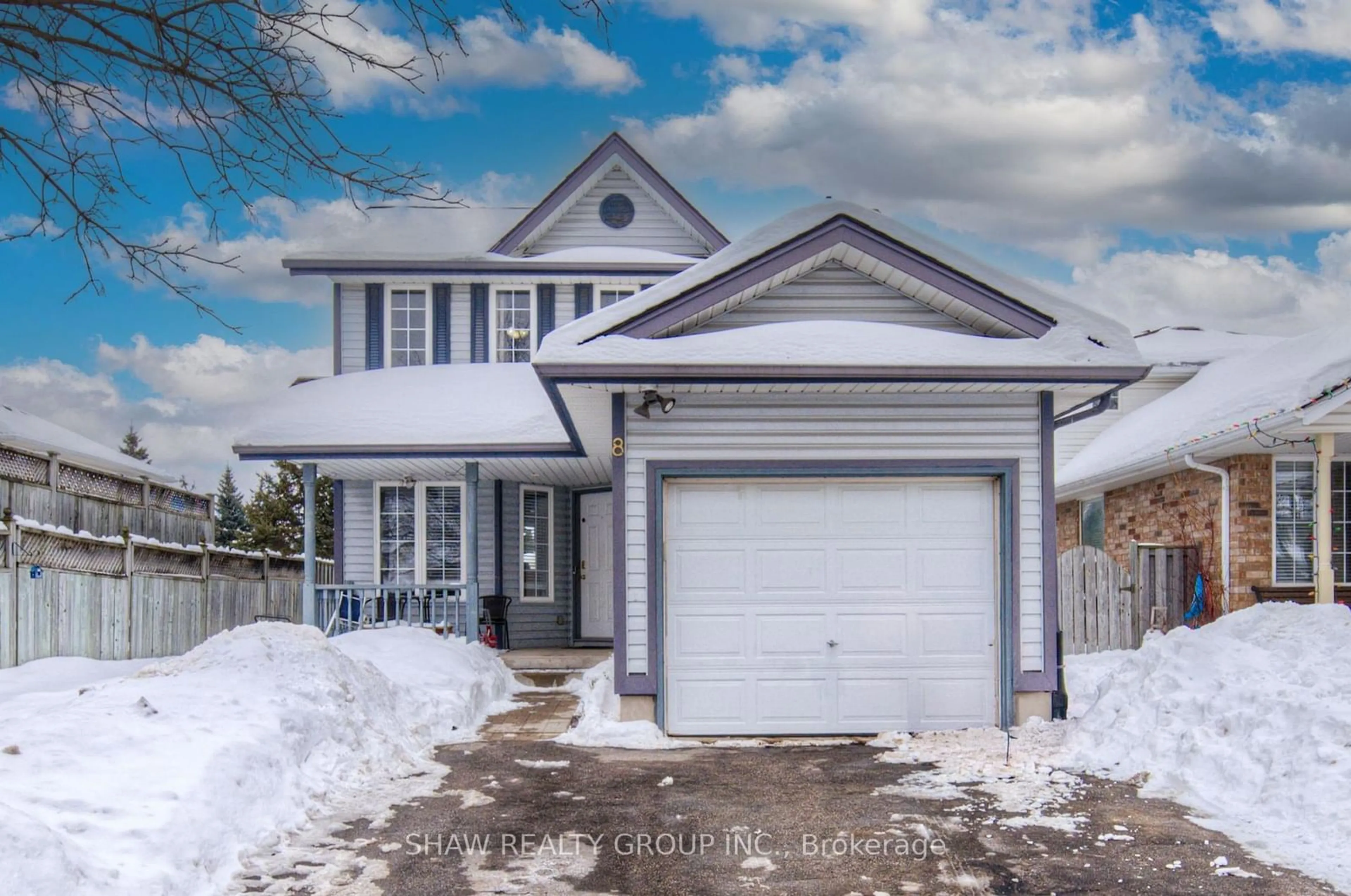 Home with vinyl exterior material, street for 8 Crawford Cres, Cambridge Ontario N1T 1X7