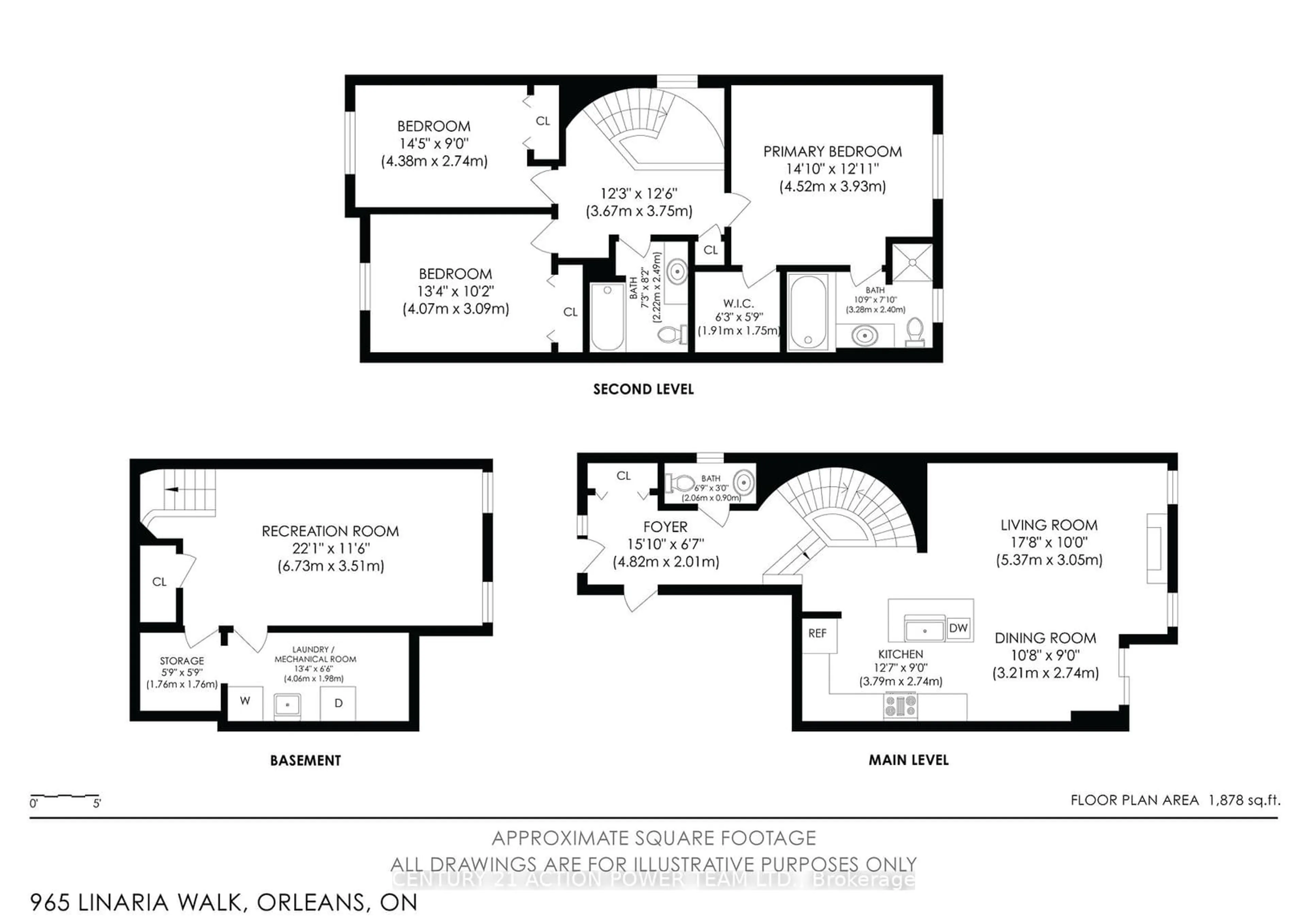 Floor plan for 965 Linaria Walk, Orleans - Cumberland and Area Ontario K4A 0H9