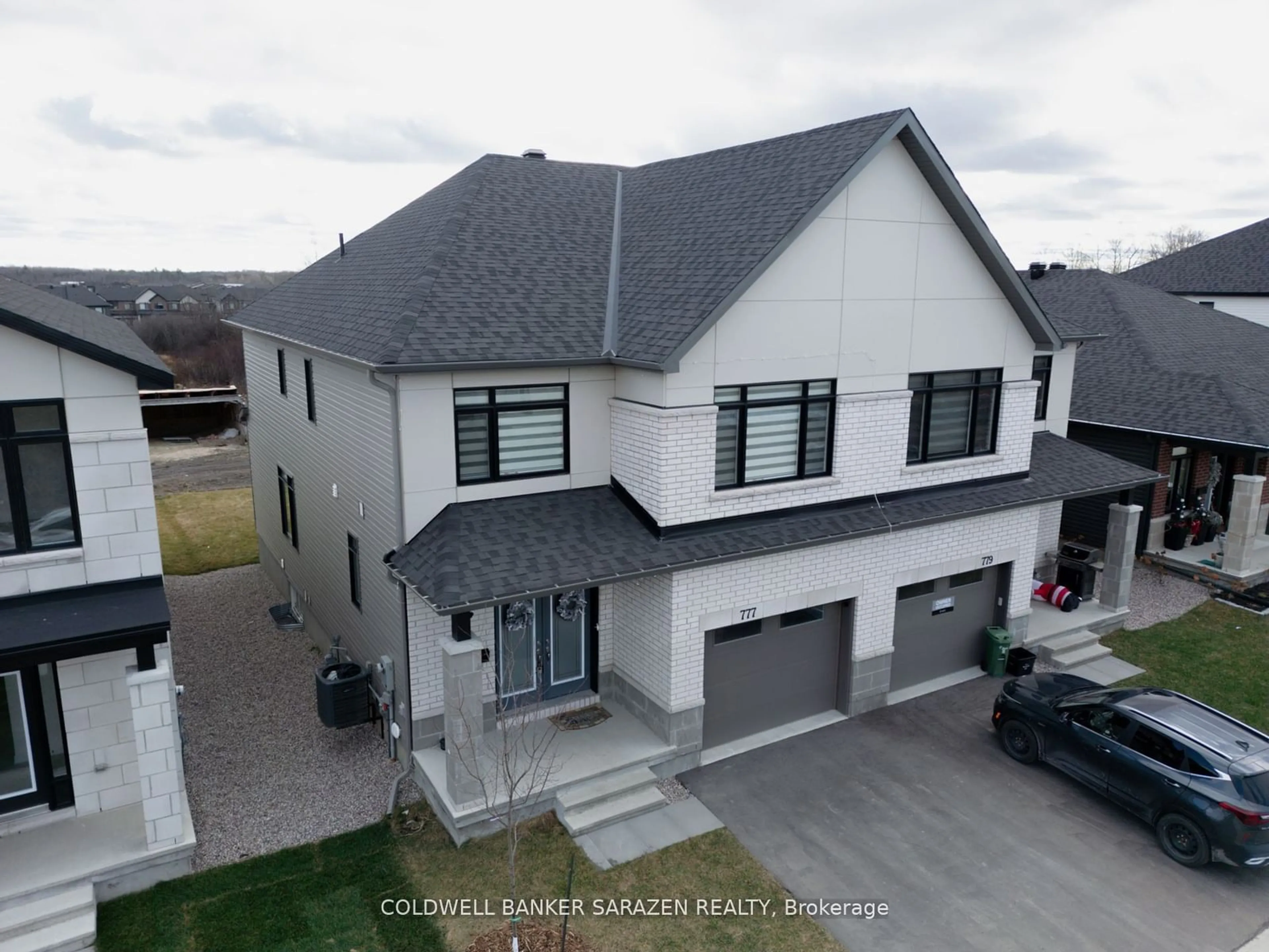 A pic from outside/outdoor area/front of a property/back of a property/a pic from drone, street for 777 Ovation Grve, Leitrim Ontario K1T 0X6