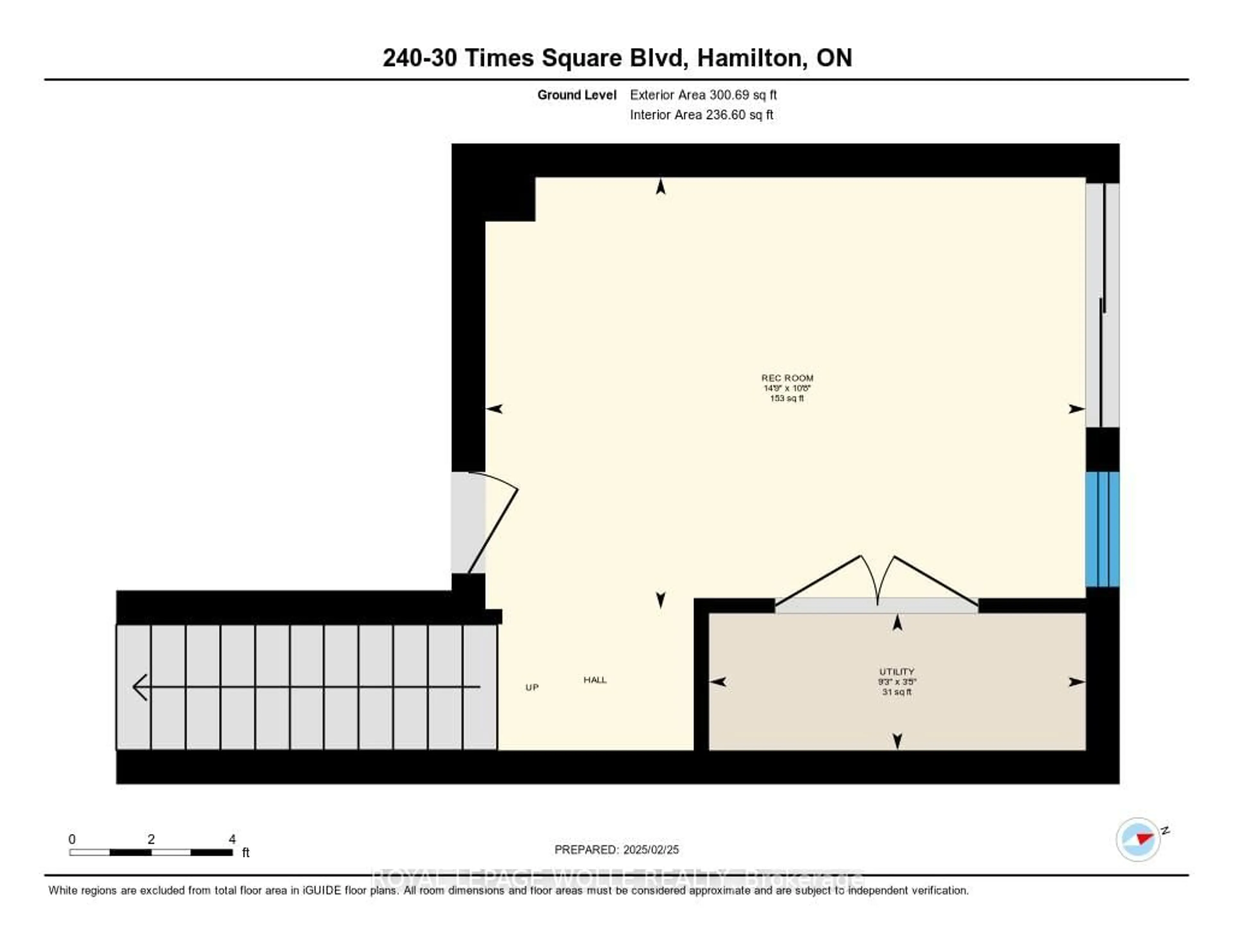 Floor plan for 30 Times Square Blvd #240, Hamilton Ontario L8J 0L9