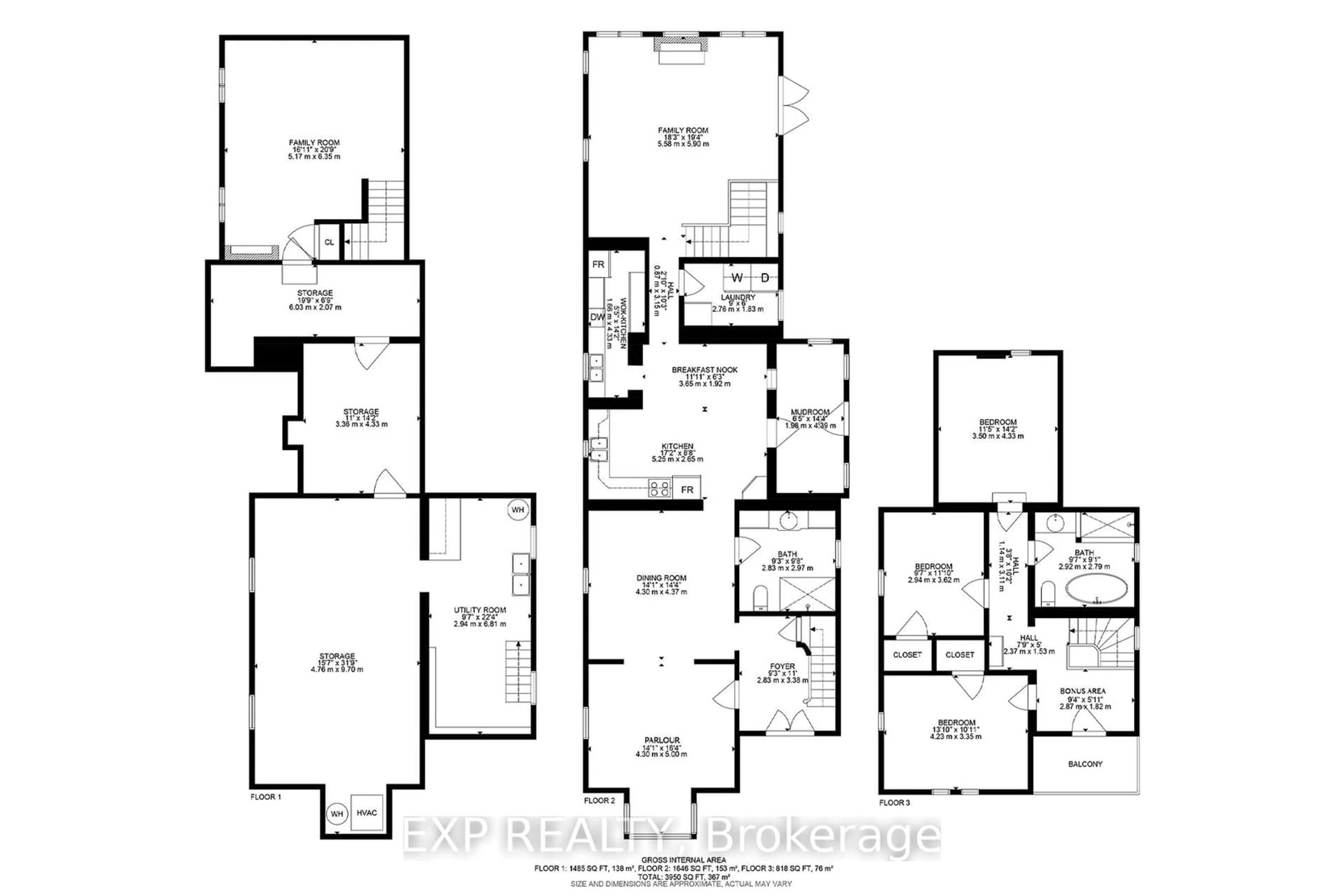 Floor plan for 283 Hastings St, North Middlesex Ontario N0M 2K0