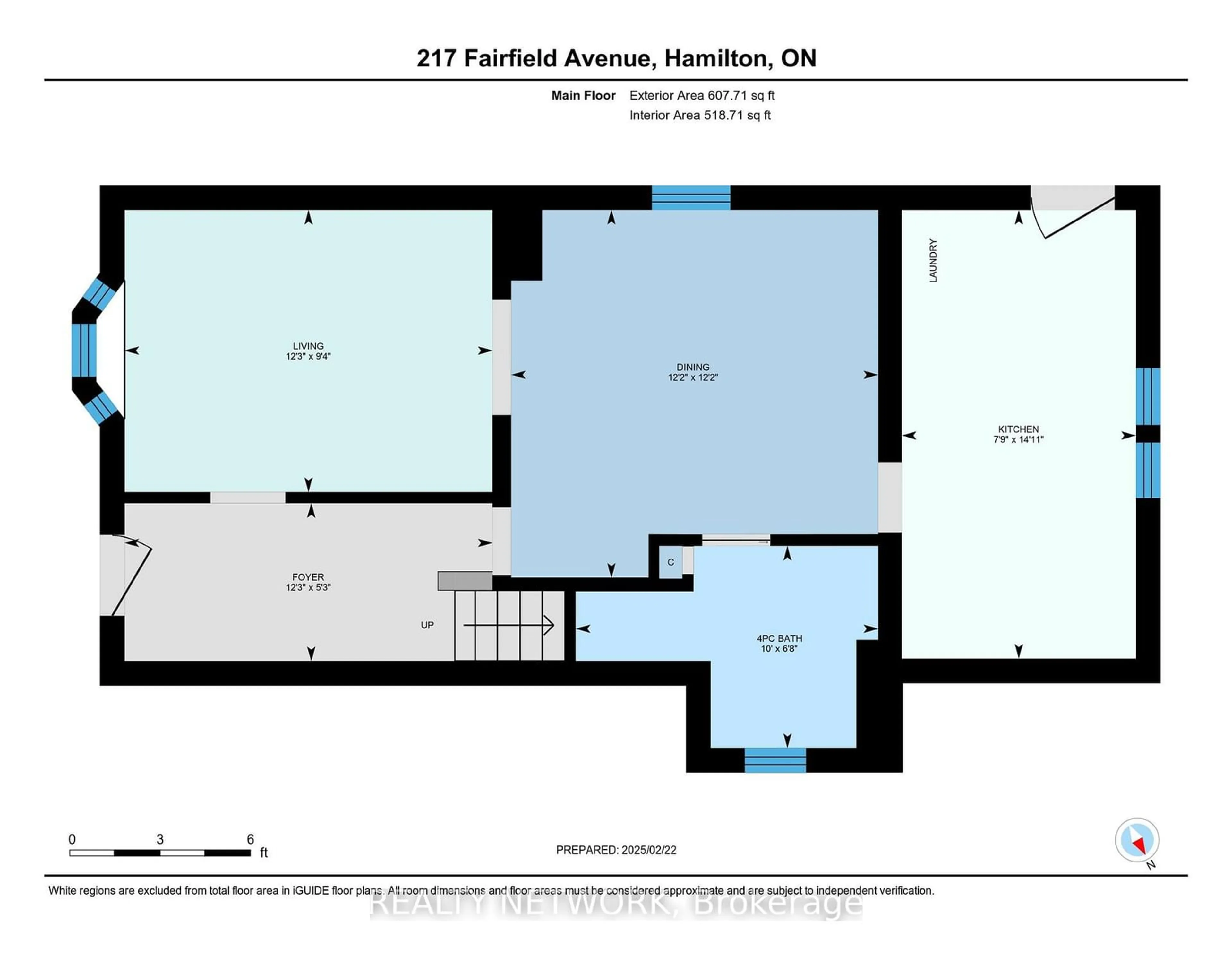 Floor plan for 217 Fairfield Ave, Hamilton Ontario L8H 5H5