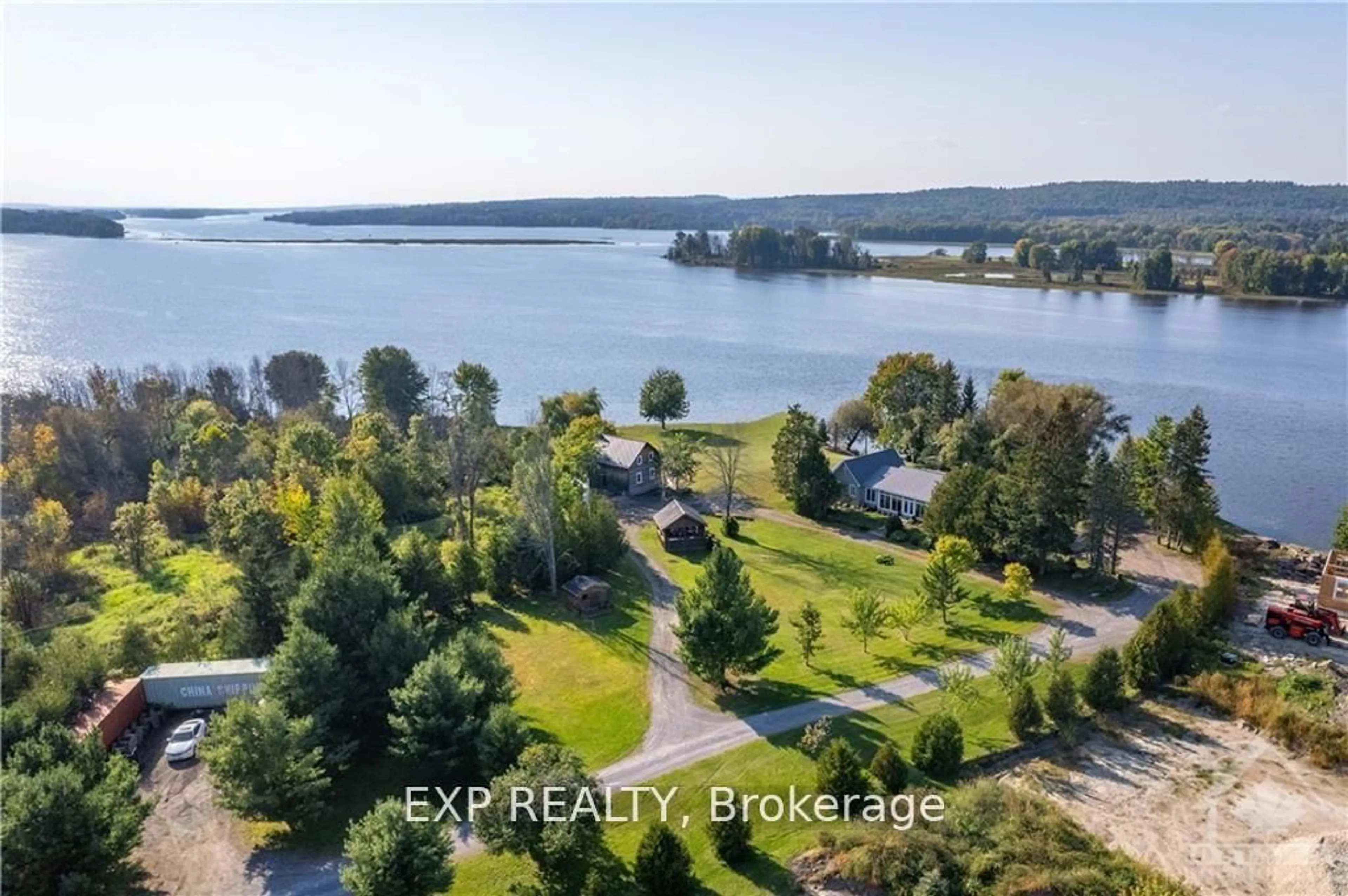 A pic from outside/outdoor area/front of a property/back of a property/a pic from drone, water/lake/river/ocean view for 3619 CONCESSION ROAD 1 Rd, Alfred and Plantagenet Ontario K0B 1J0