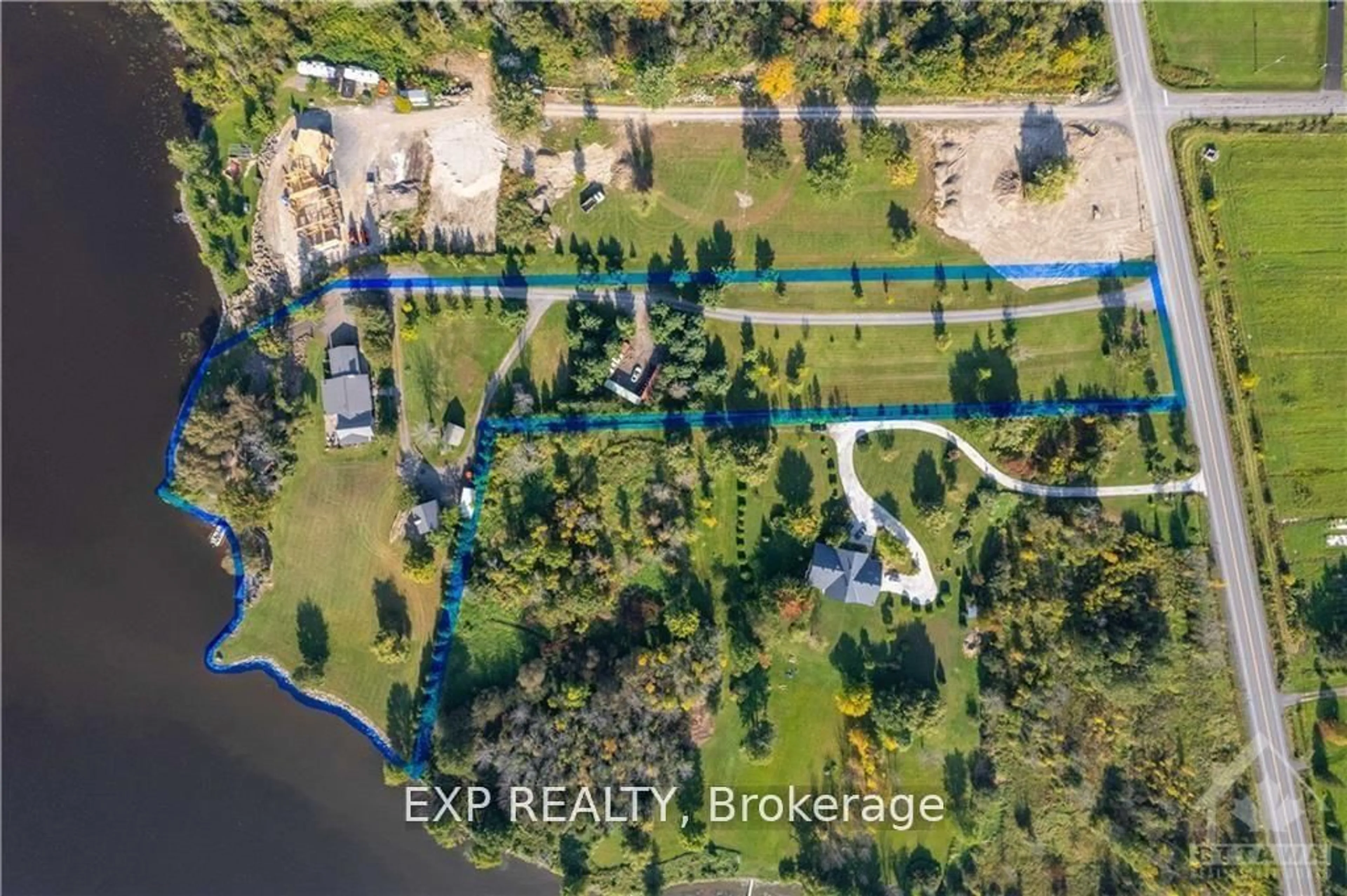 A pic from outside/outdoor area/front of a property/back of a property/a pic from drone, water/lake/river/ocean view for 3619 CONCESSION ROAD 1 Rd, Alfred and Plantagenet Ontario K0B 1J0