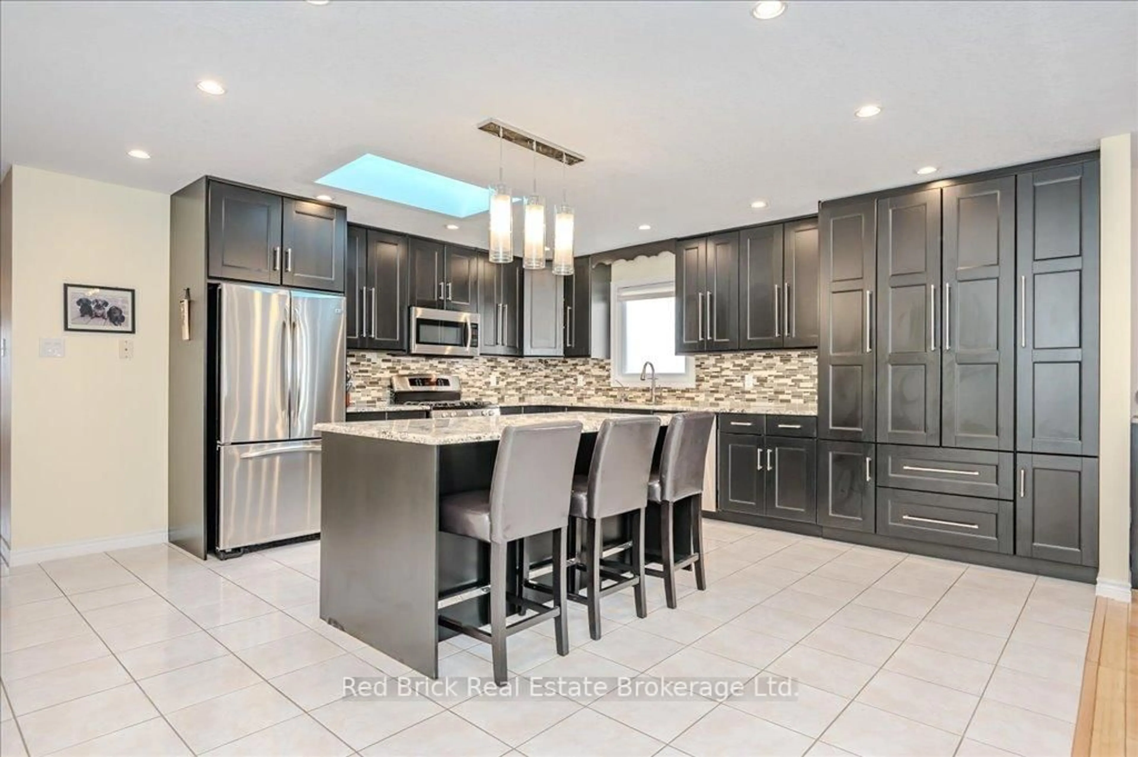 Contemporary kitchen, ceramic/tile floor for 190 Deerpath Dr, Guelph Ontario N1K 1W6