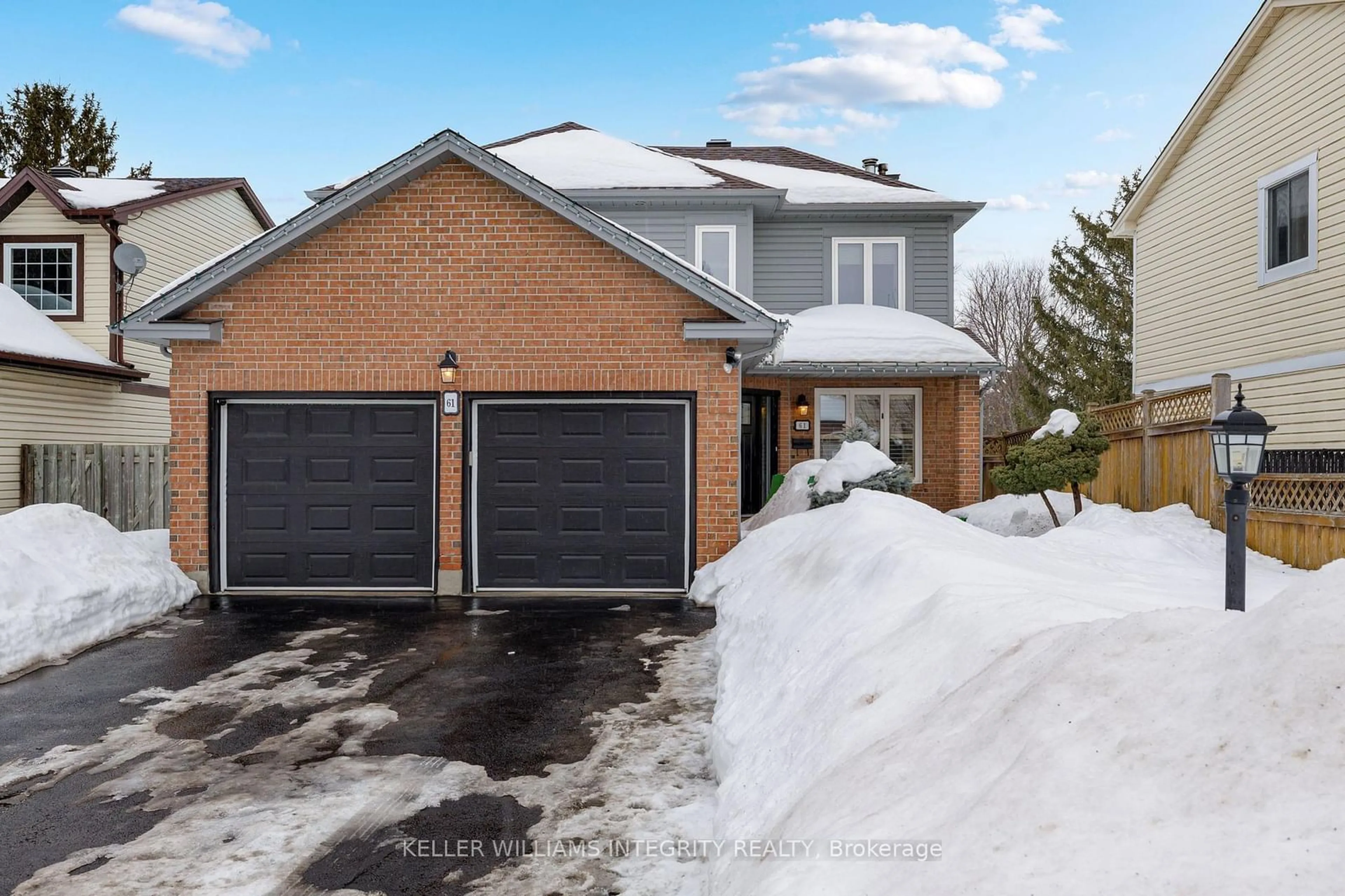 Home with brick exterior material, street for 61 Shearer Cres, Kanata Ontario K2L 3N3