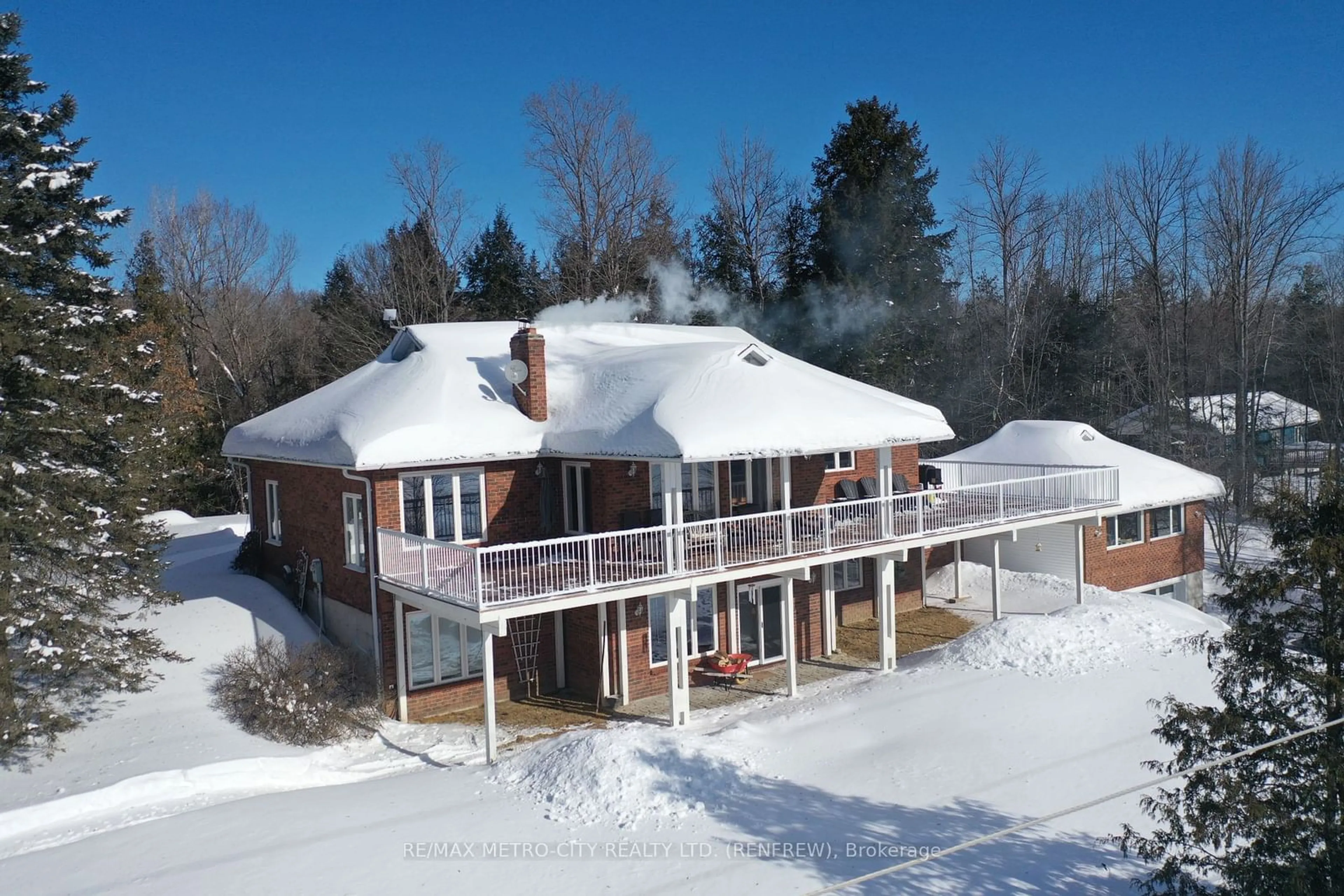 A pic from outside/outdoor area/front of a property/back of a property/a pic from drone, building for 4196 CALABOGIE Rd, Greater Madawaska Ontario K0J 1H0