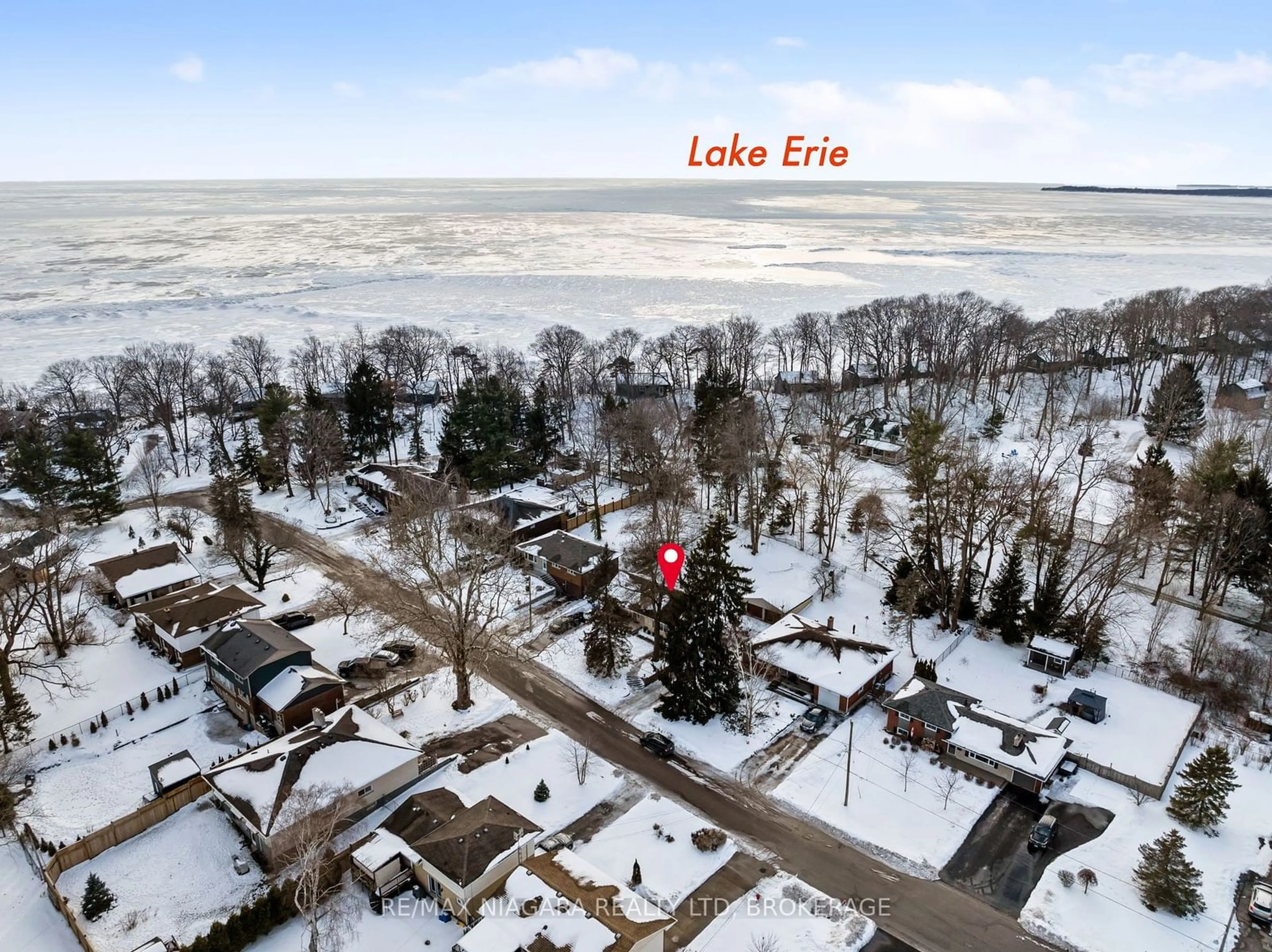 A pic from outside/outdoor area/front of a property/back of a property/a pic from drone, water/lake/river/ocean view for 12 Cedar St, Port Colborne Ontario L3K 2T9