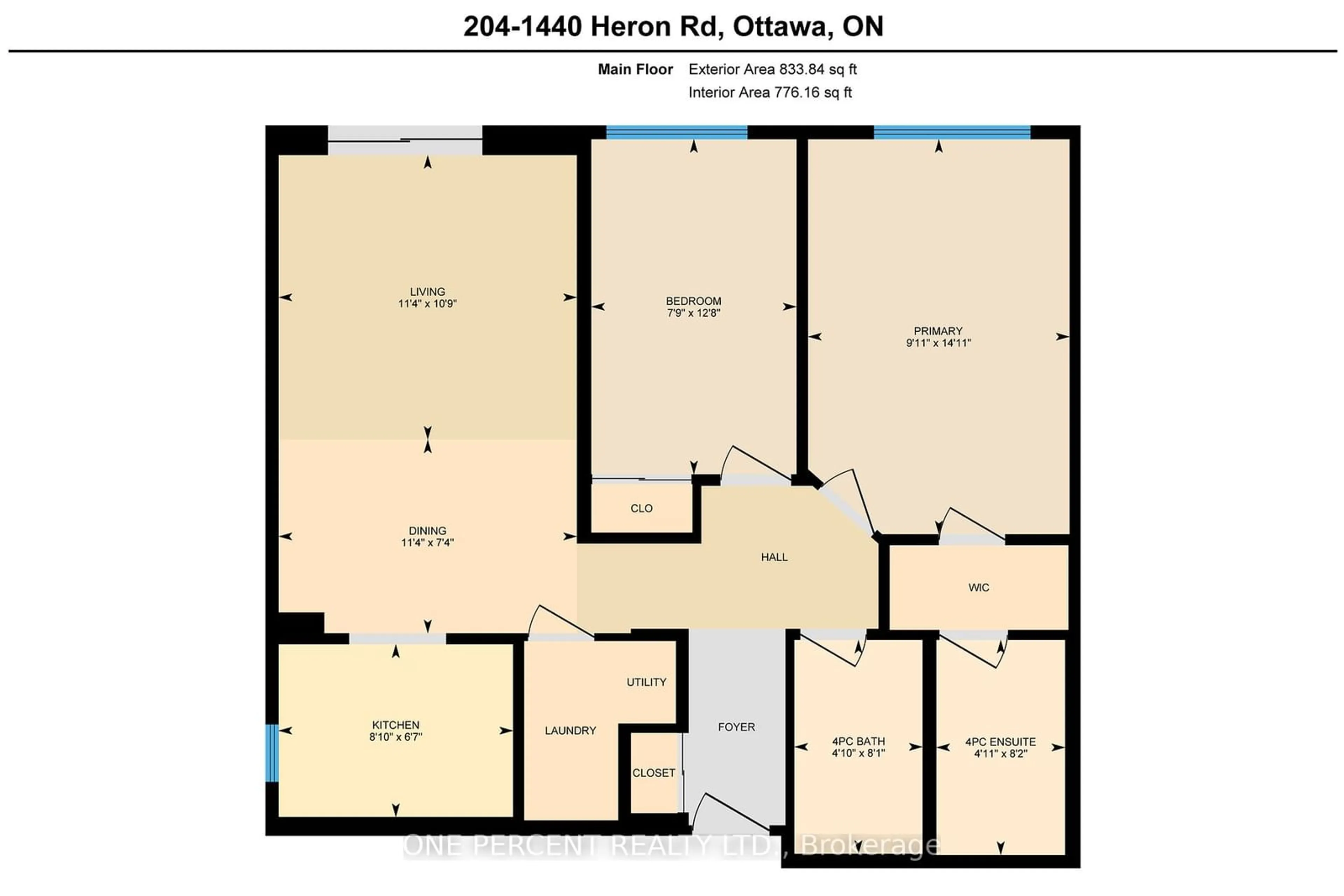 Floor plan for 1440 Heron Rd #204, Hunt Club - South Keys and Area Ontario K1V 0X2