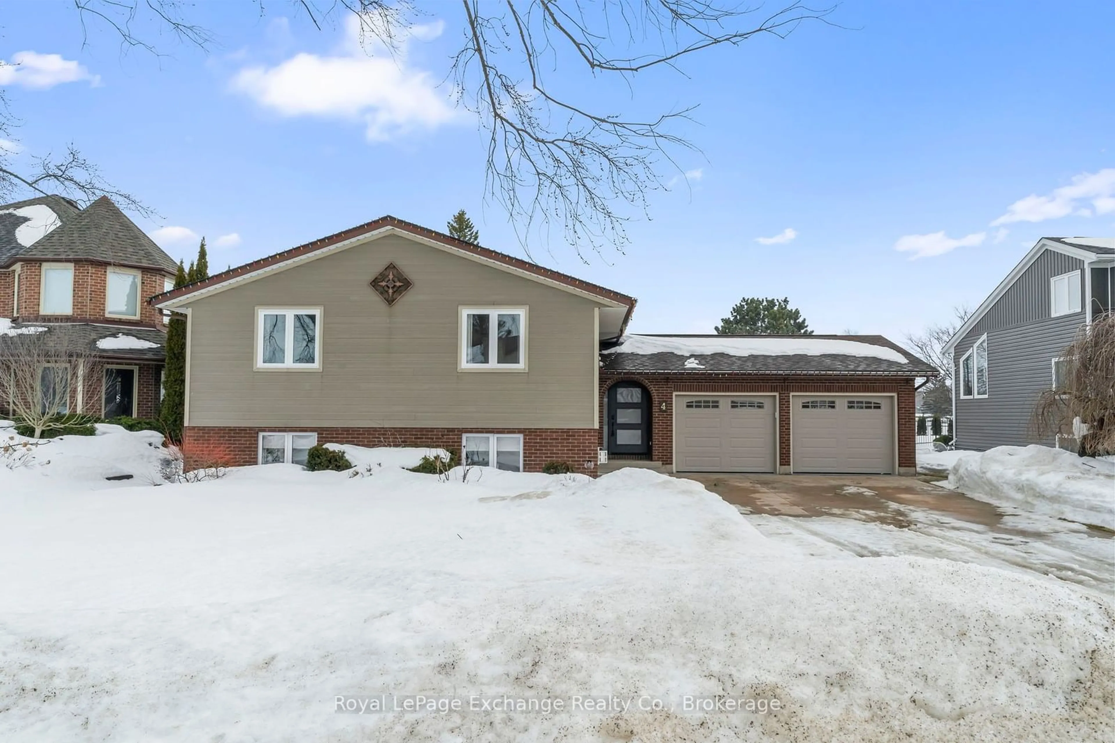 Home with brick exterior material, street for 4 Manor Wood Cres, Kincardine Ontario N2Z 1C1