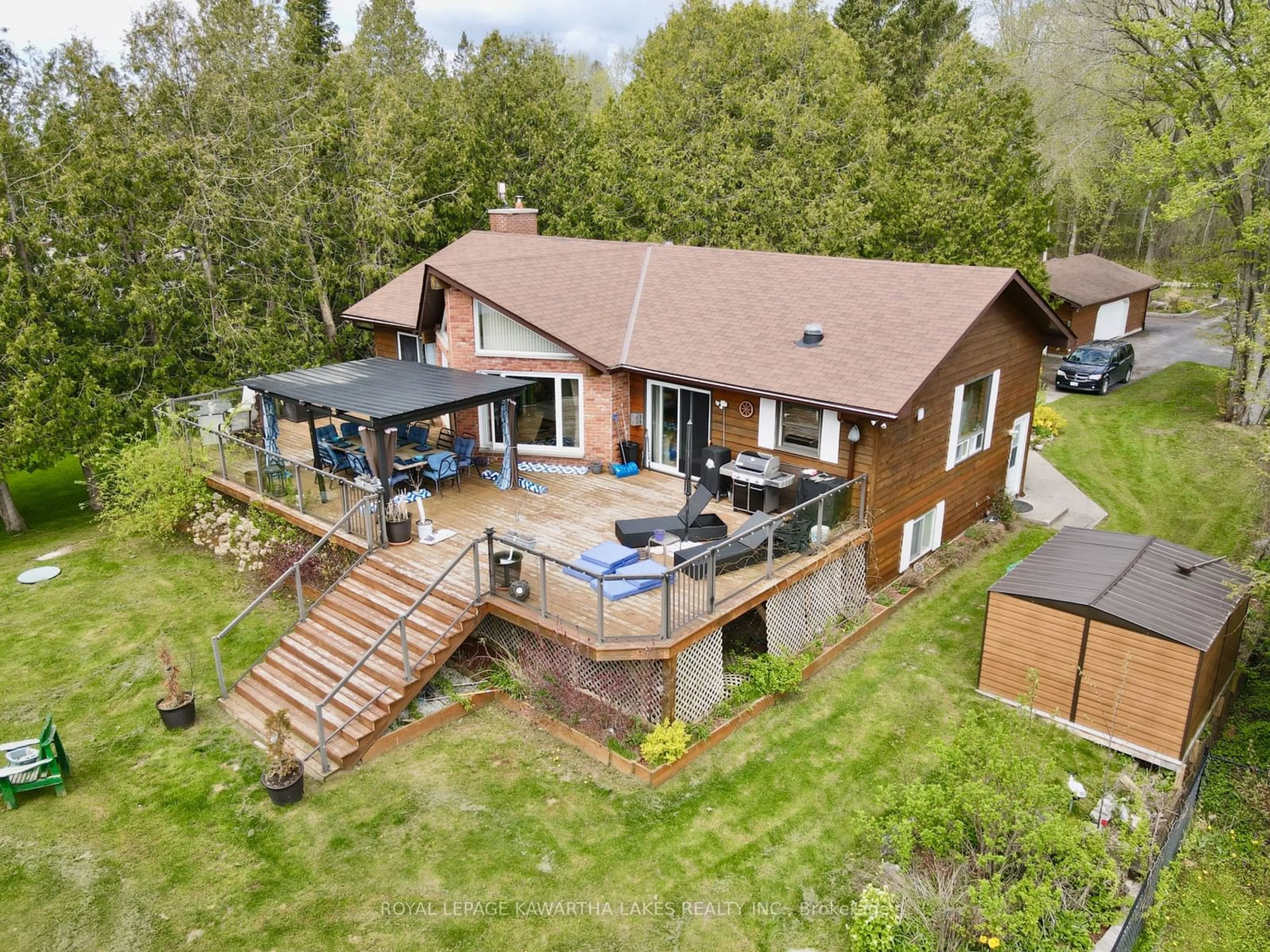 A pic from outside/outdoor area/front of a property/back of a property/a pic from drone, unknown for 21 Trent View Rd, Kawartha Lakes Ontario K0M 2B0