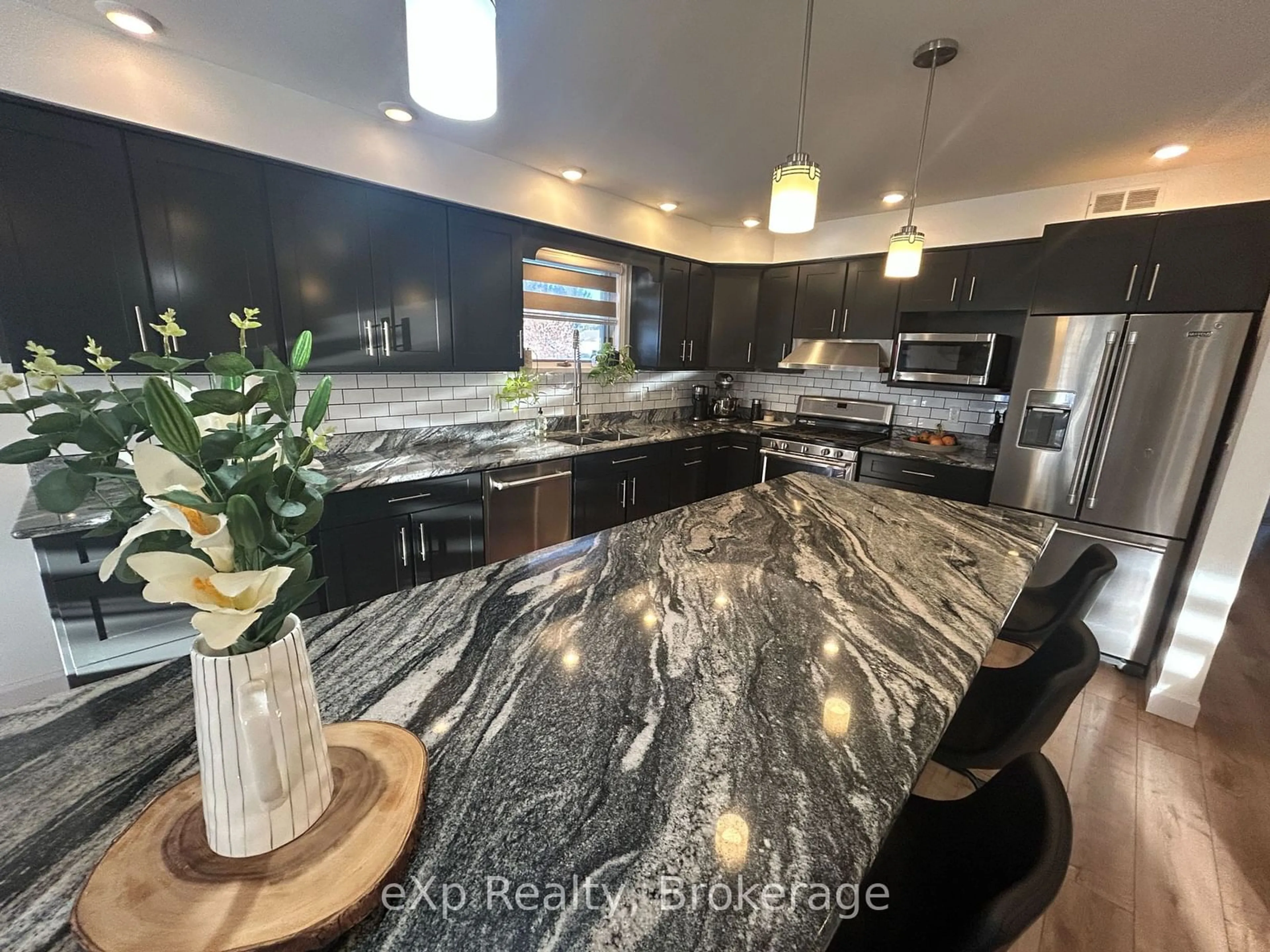 Contemporary kitchen, ceramic/tile floor for 1 Ellen Ave, Brockton Ontario N0G 2V0