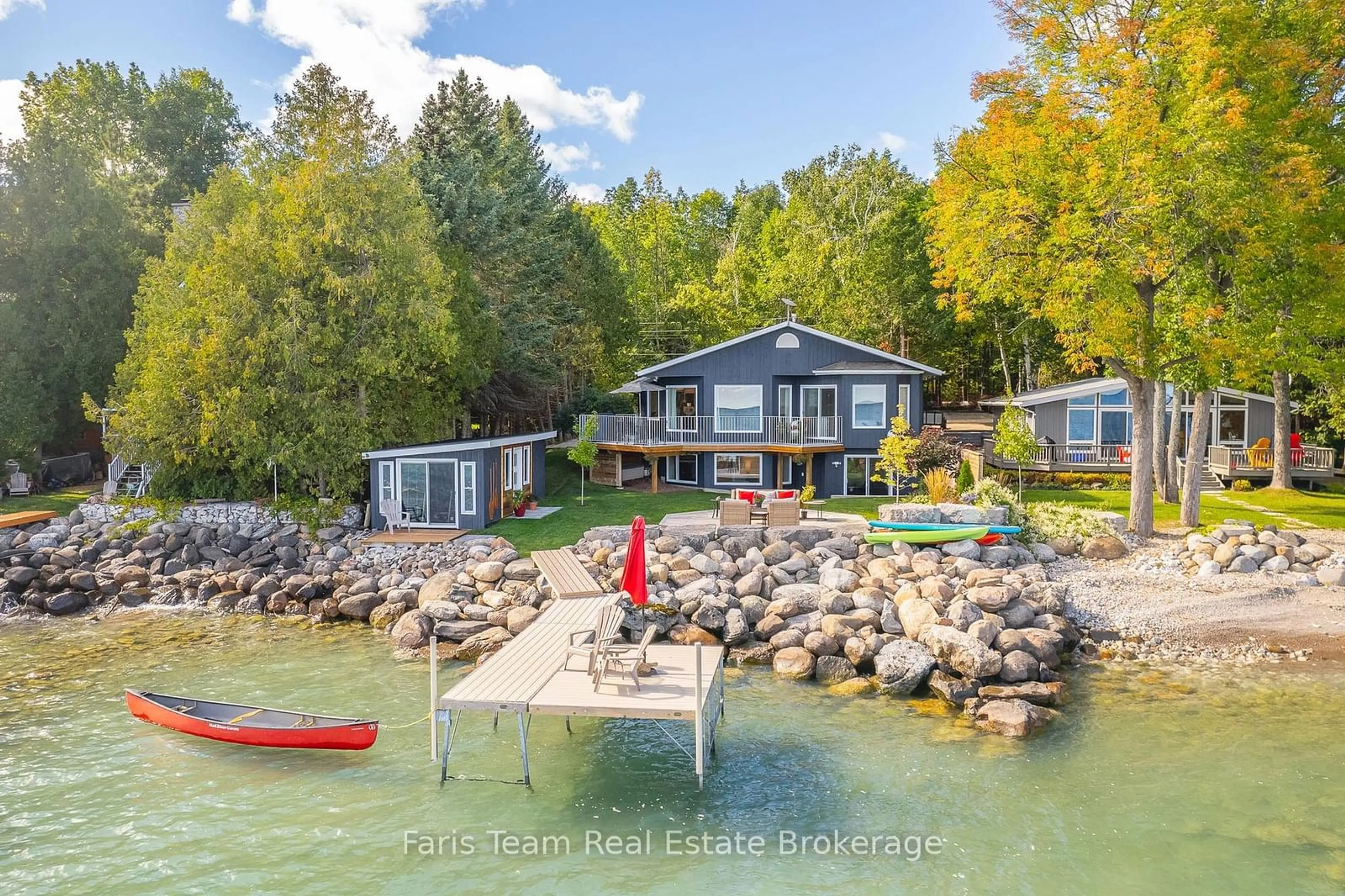 A pic from outside/outdoor area/front of a property/back of a property/a pic from drone, water/lake/river/ocean view for 251 Cedar Ave, Meaford Ontario N4L 1W5