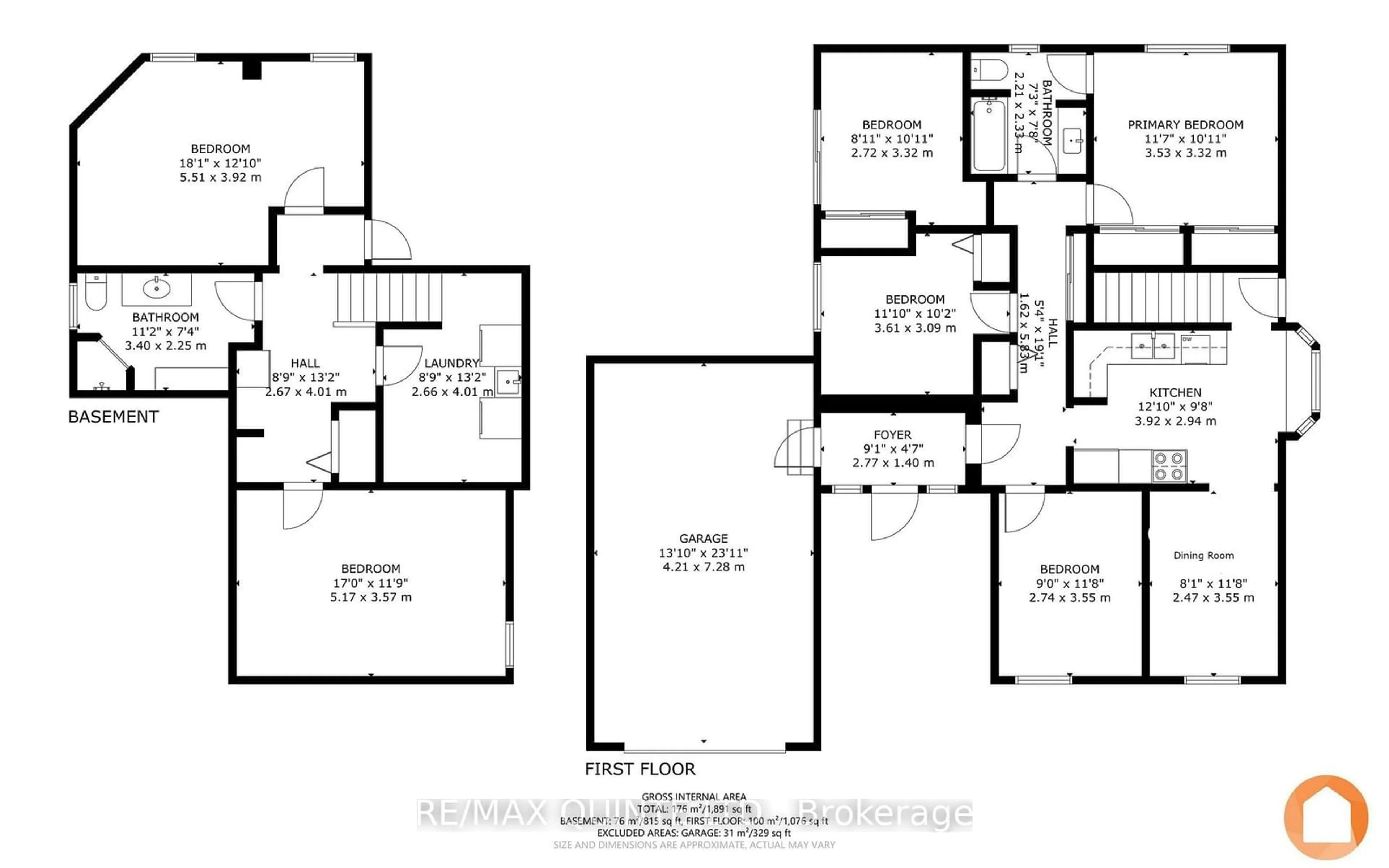 Floor plan for 1402 Clearview Dr, Peterborough Ontario K9K 1Z8