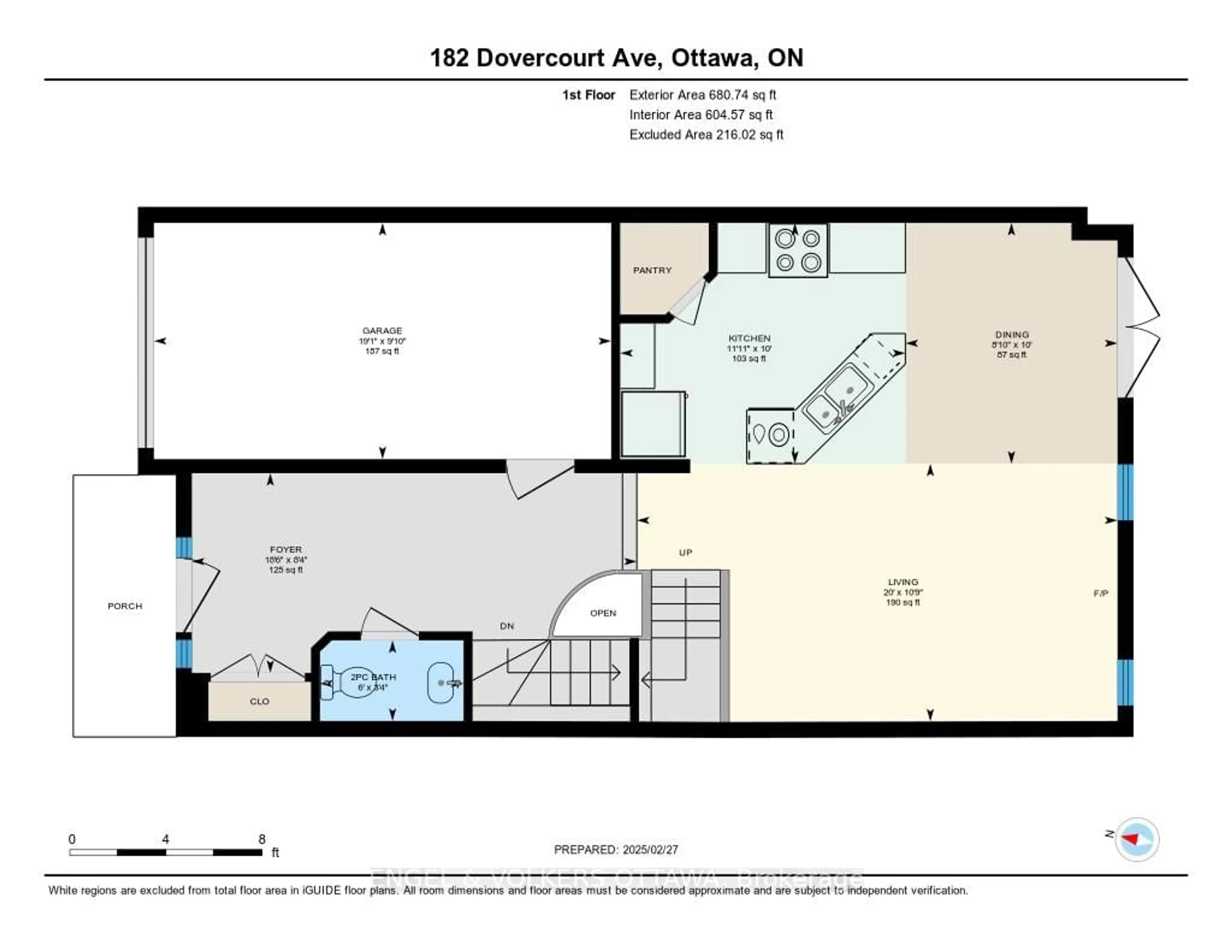 Floor plan for 182 Dovercourt Ave, Westboro - Hampton Park Ontario K1Z 7H2