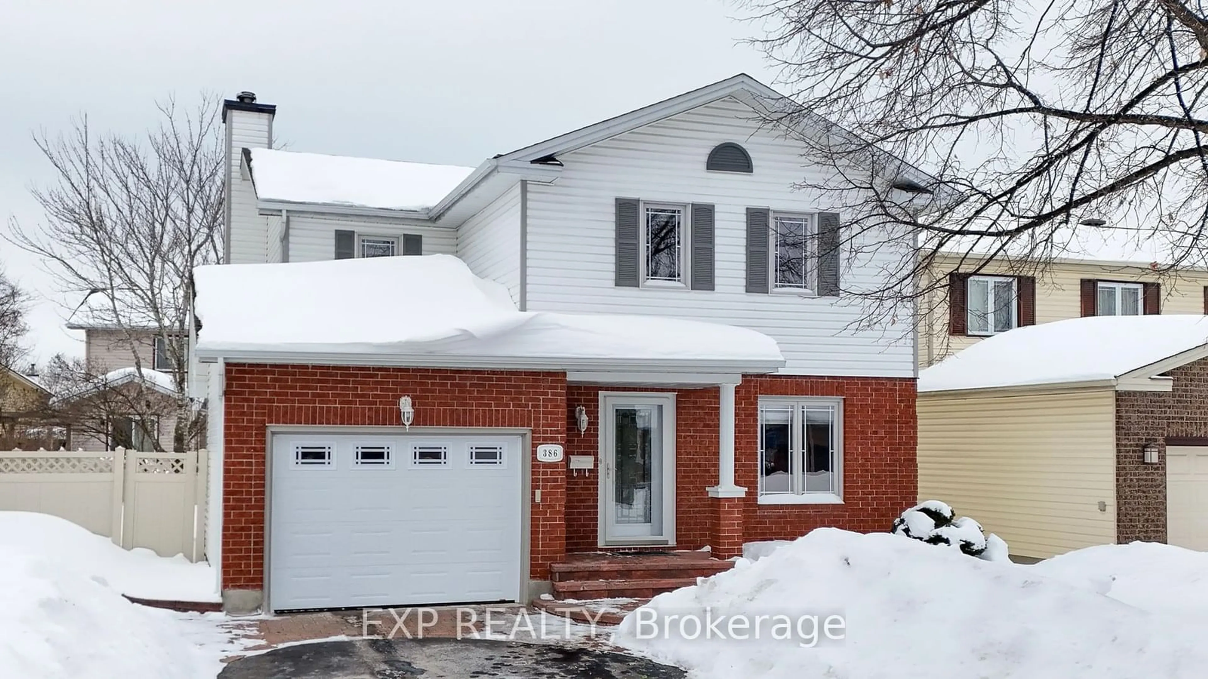 Home with brick exterior material, street for 386 Pauline Charron Pl, Vanier and Kingsview Park Ontario K1L 8L3