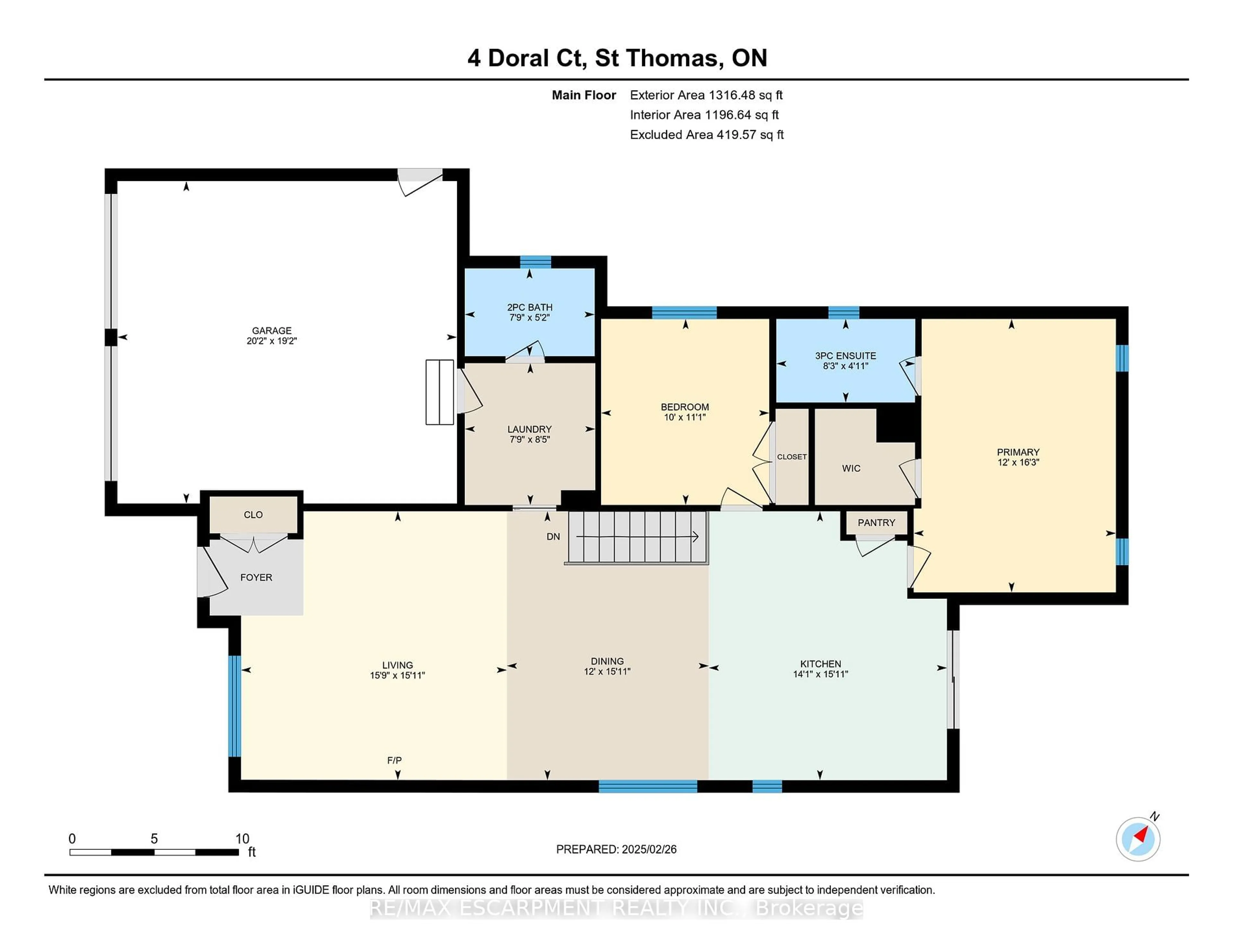 Floor plan for 4 Doral Crt, St. Thomas Ontario N5R 0G3