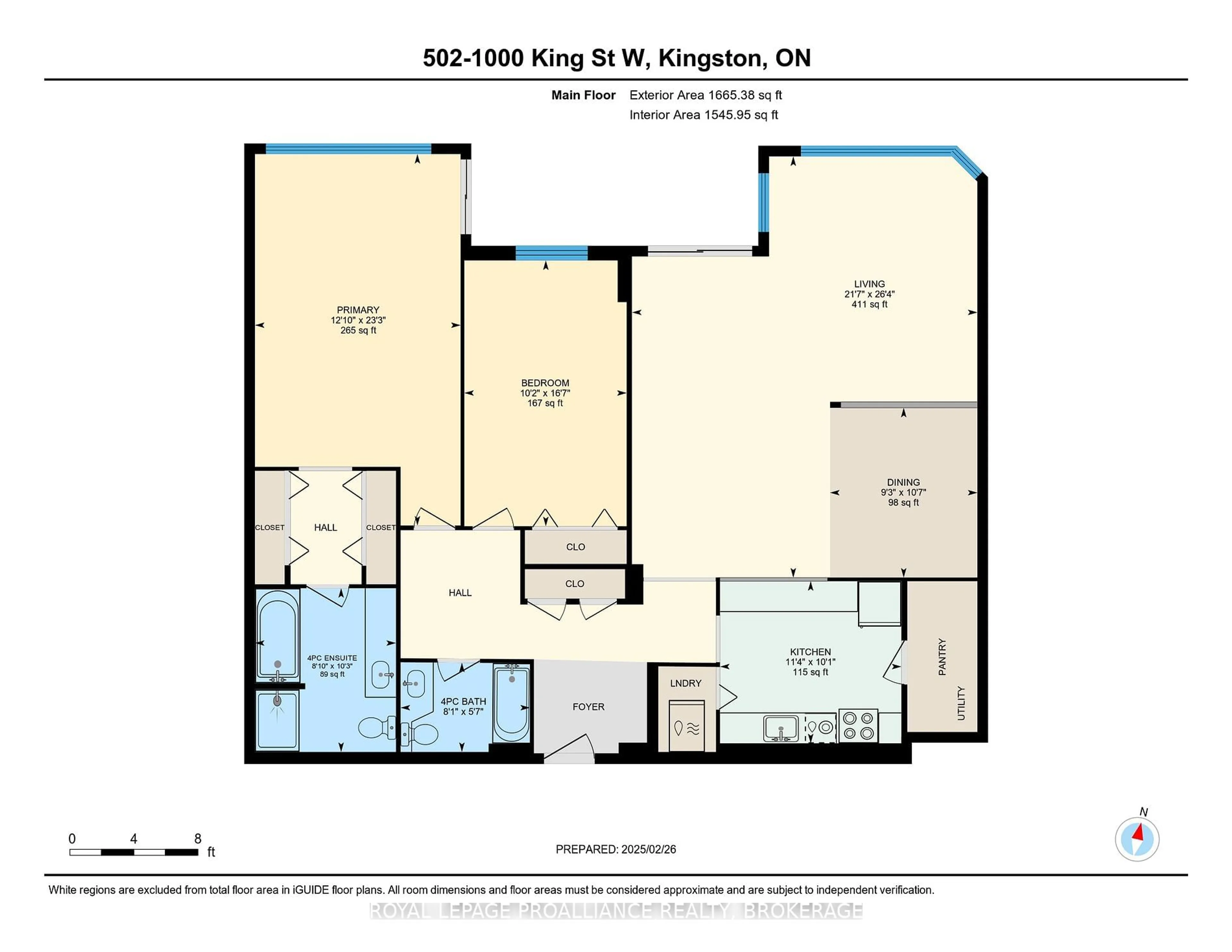 Floor plan for 1000 King St #502, Kingston Ontario K7M 8H3