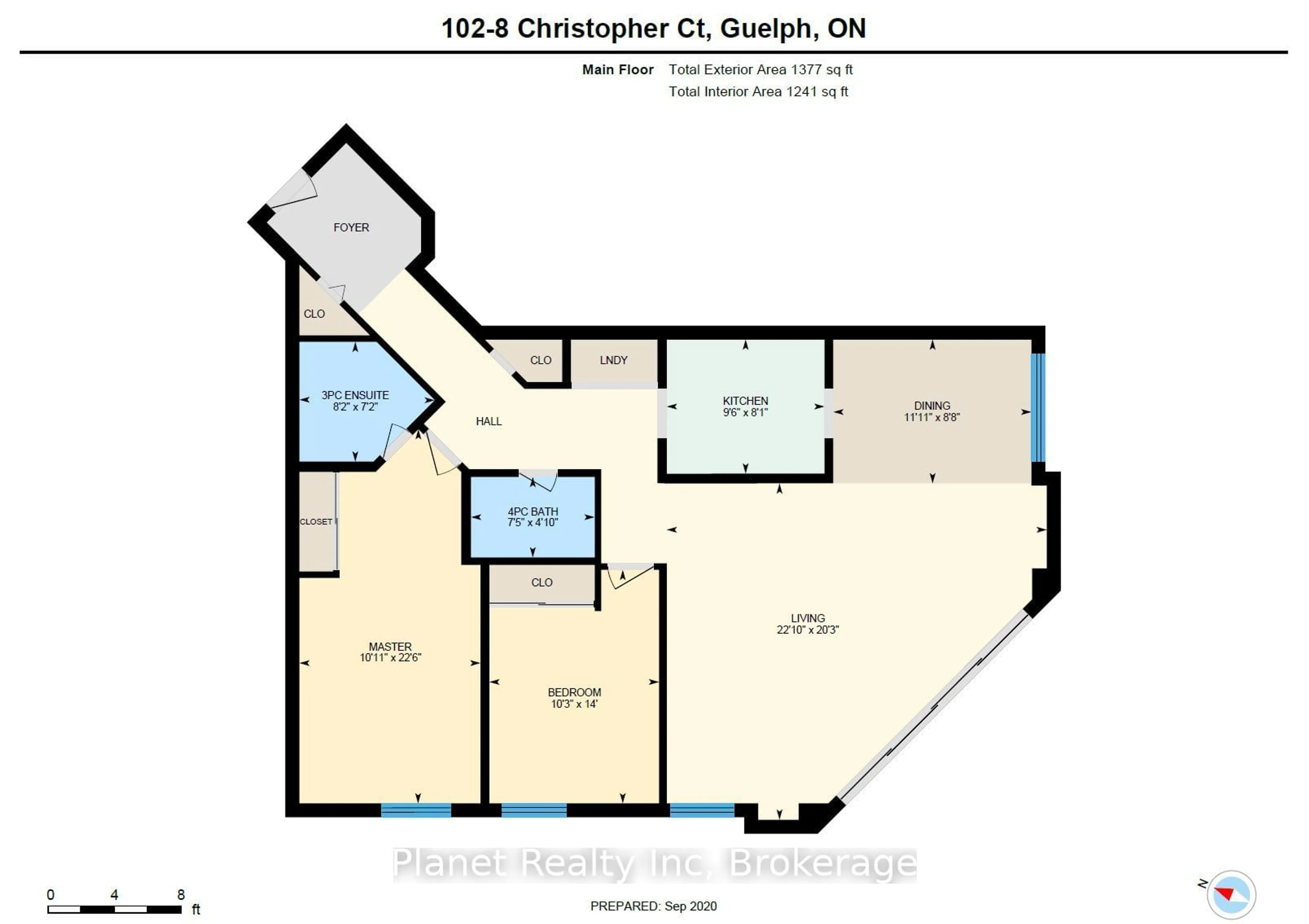 Floor plan for 8 Christopher Crt #102, Guelph Ontario N1G 4N7