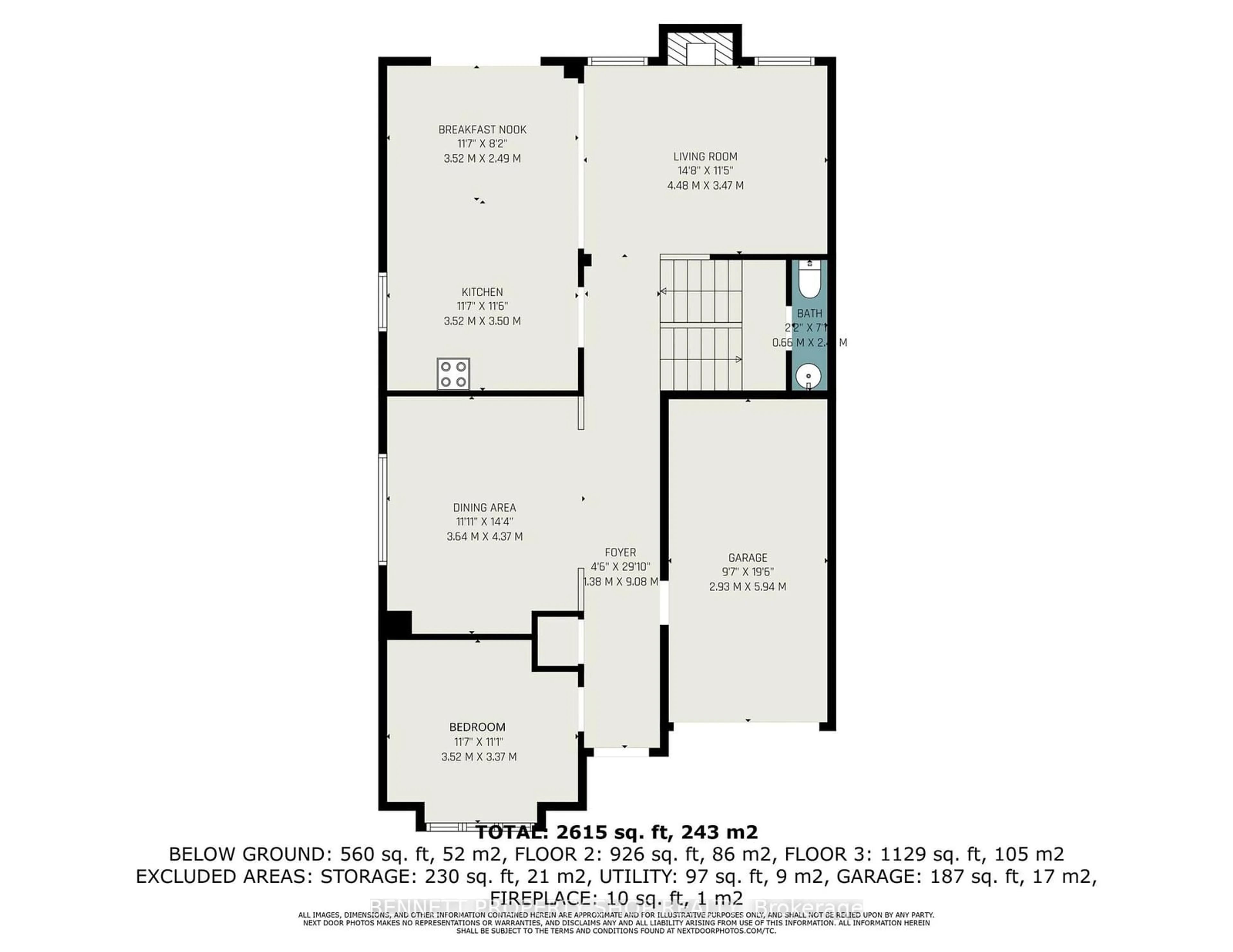 Floor plan for 615 Calla Lily Terr, Orleans - Cumberland and Area Ontario K4A 0V3