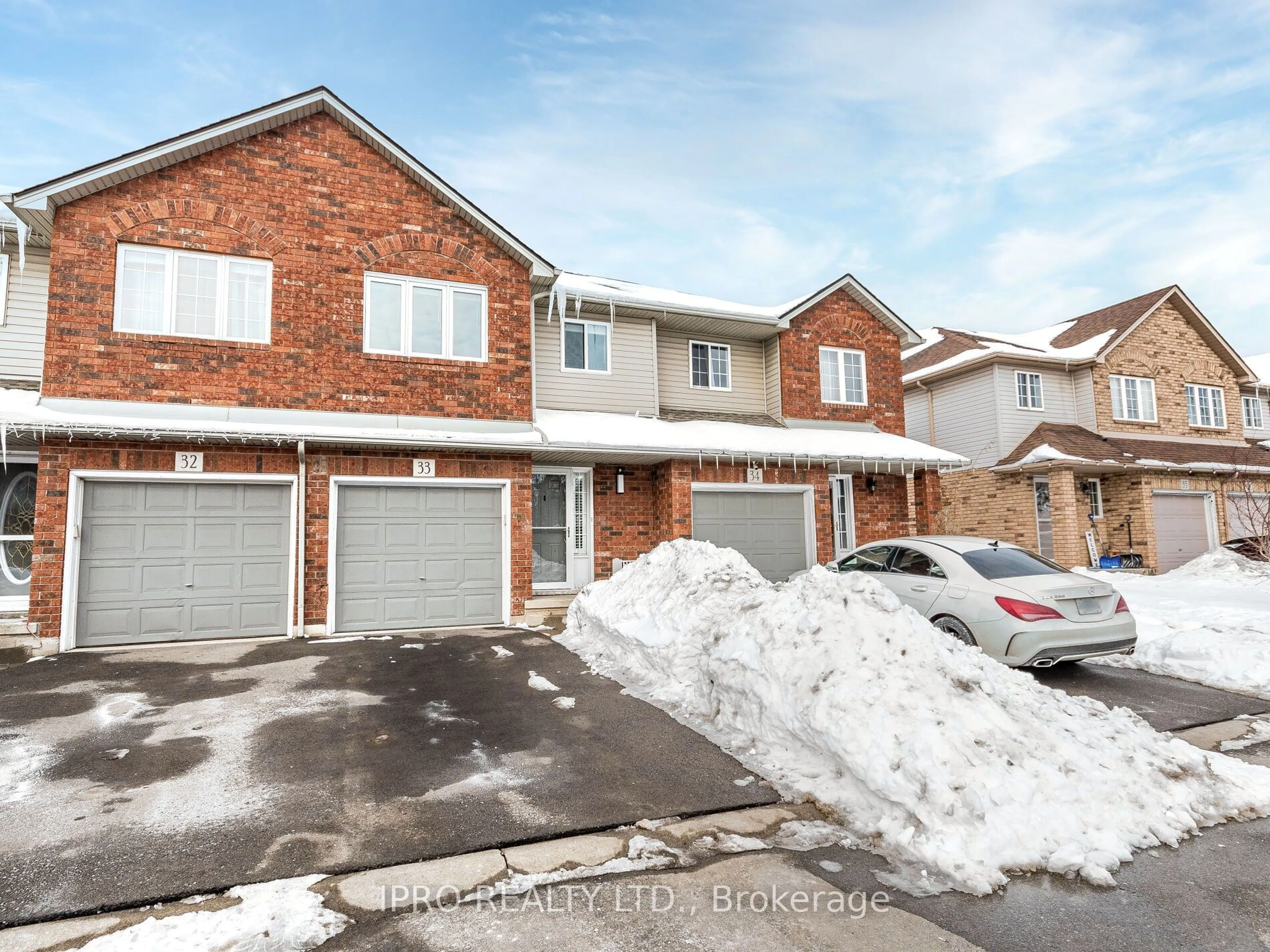 Home with brick exterior material, street for 134 Terni Blvd #33, Hamilton Ontario L8W 3Z1