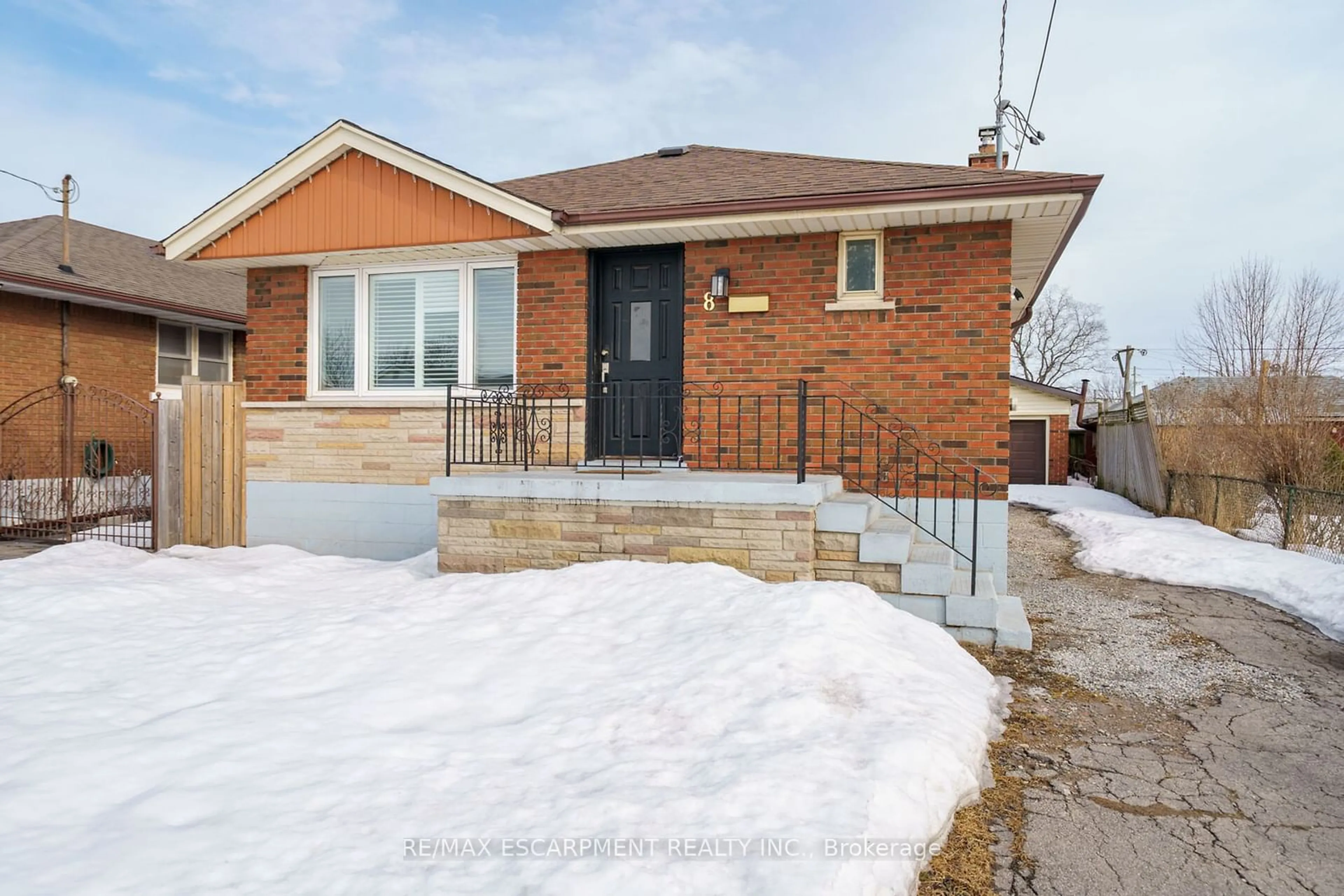 Home with brick exterior material, street for 8 SHYNAL Ave, Hamilton Ontario L8H 6K1