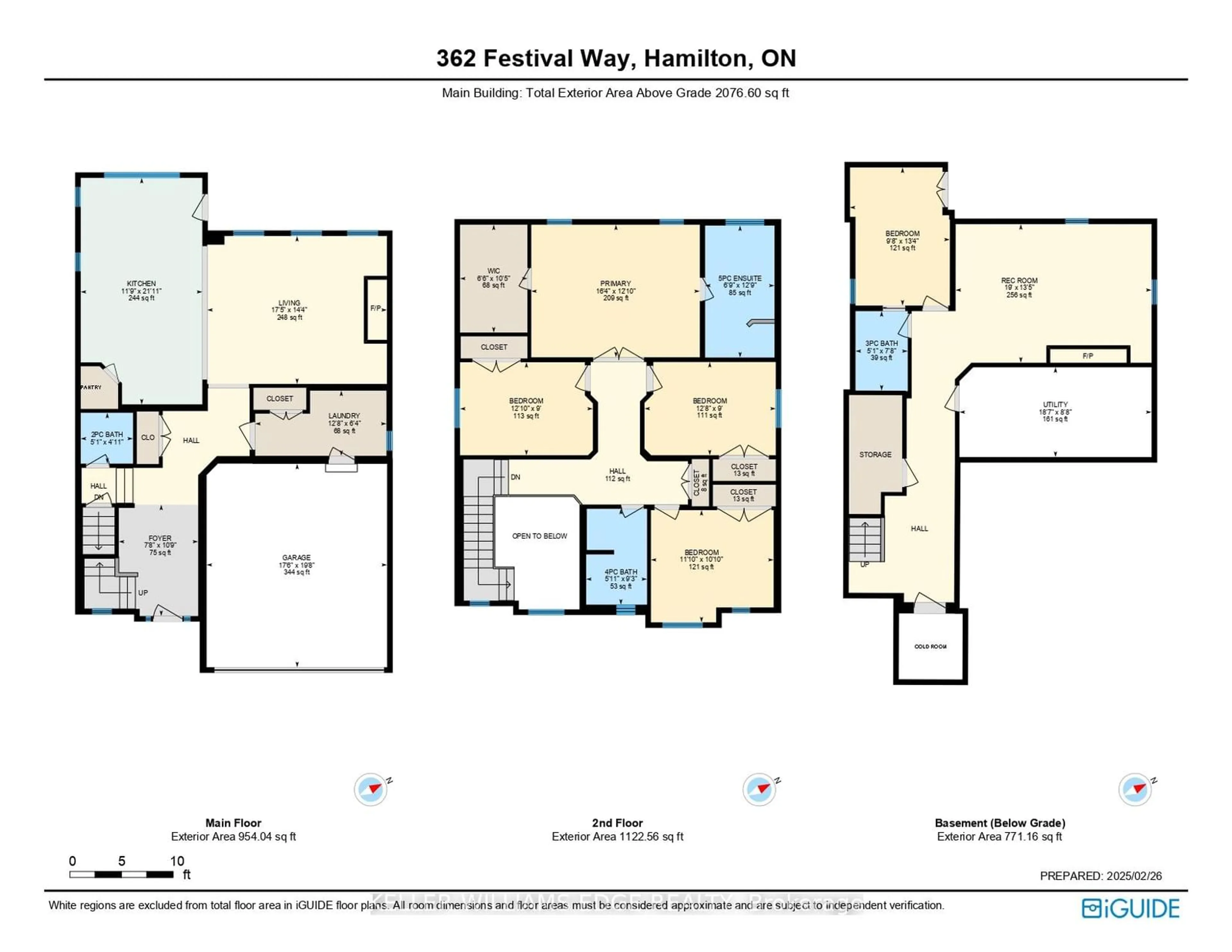 Floor plan for 362 Festival Way, Hamilton Ontario L0R 1C0