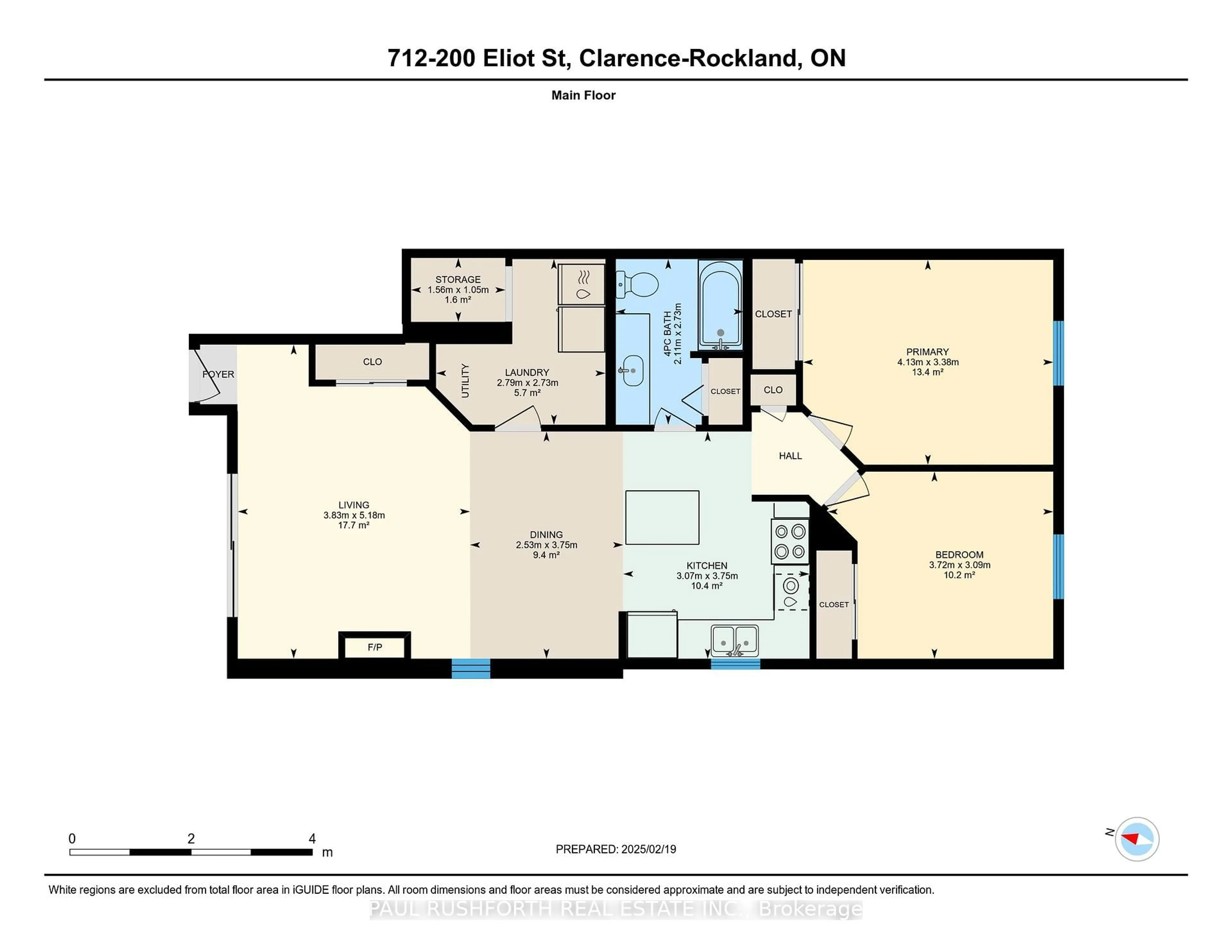 Floor plan for 200 Eliot St #712, Clarence-Rockland Ontario K4K 0G4