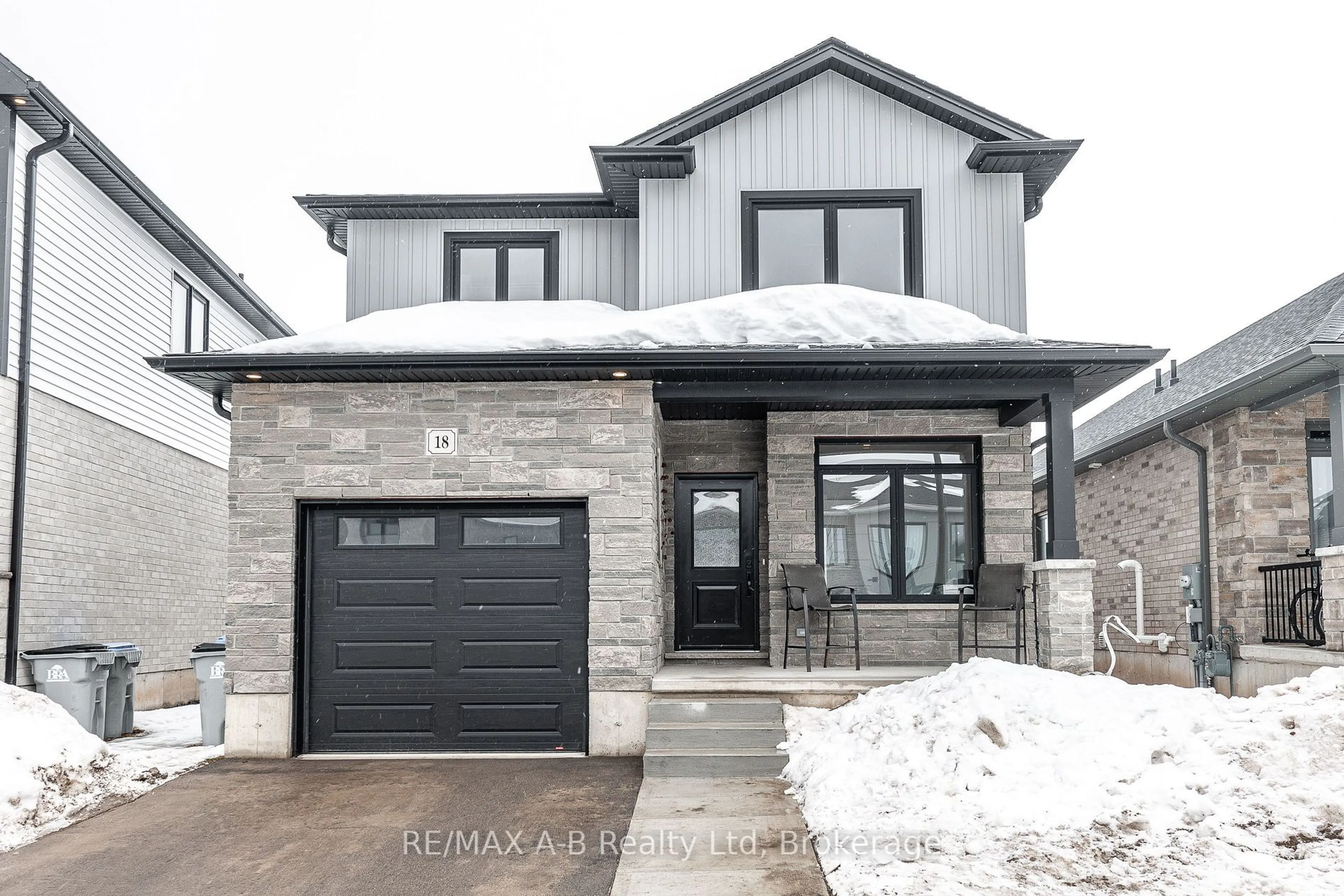 Home with brick exterior material, street for 18 Trailside Dr, St. Marys Ontario N4X 0A8