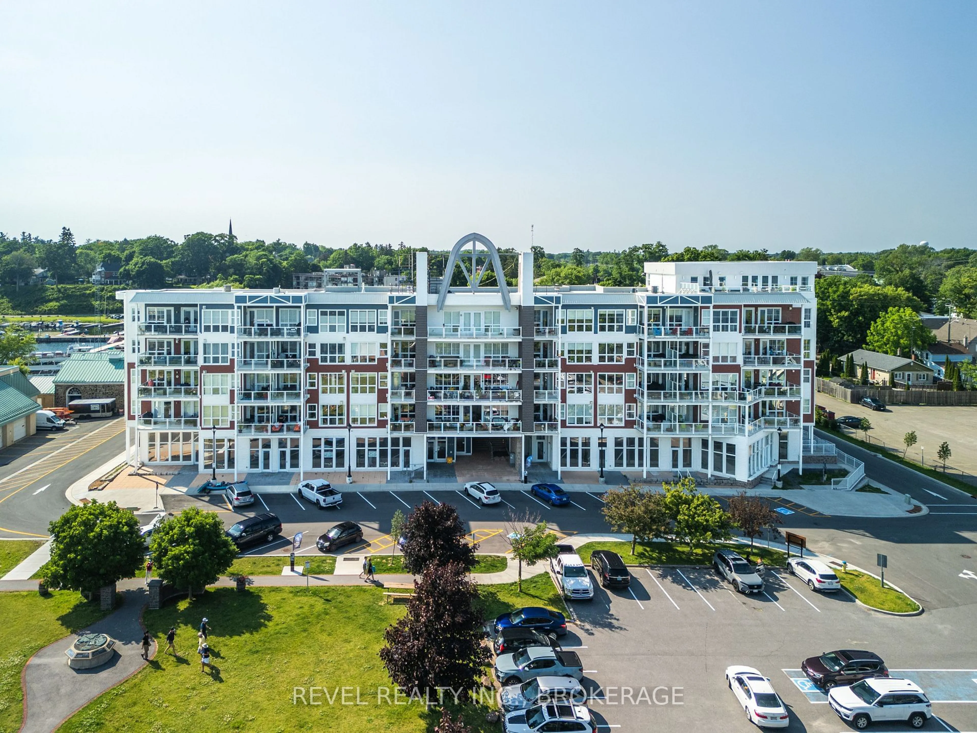 A pic from outside/outdoor area/front of a property/back of a property/a pic from drone, building for 130 WATER St #501, Gananoque Ontario K7G 0A8