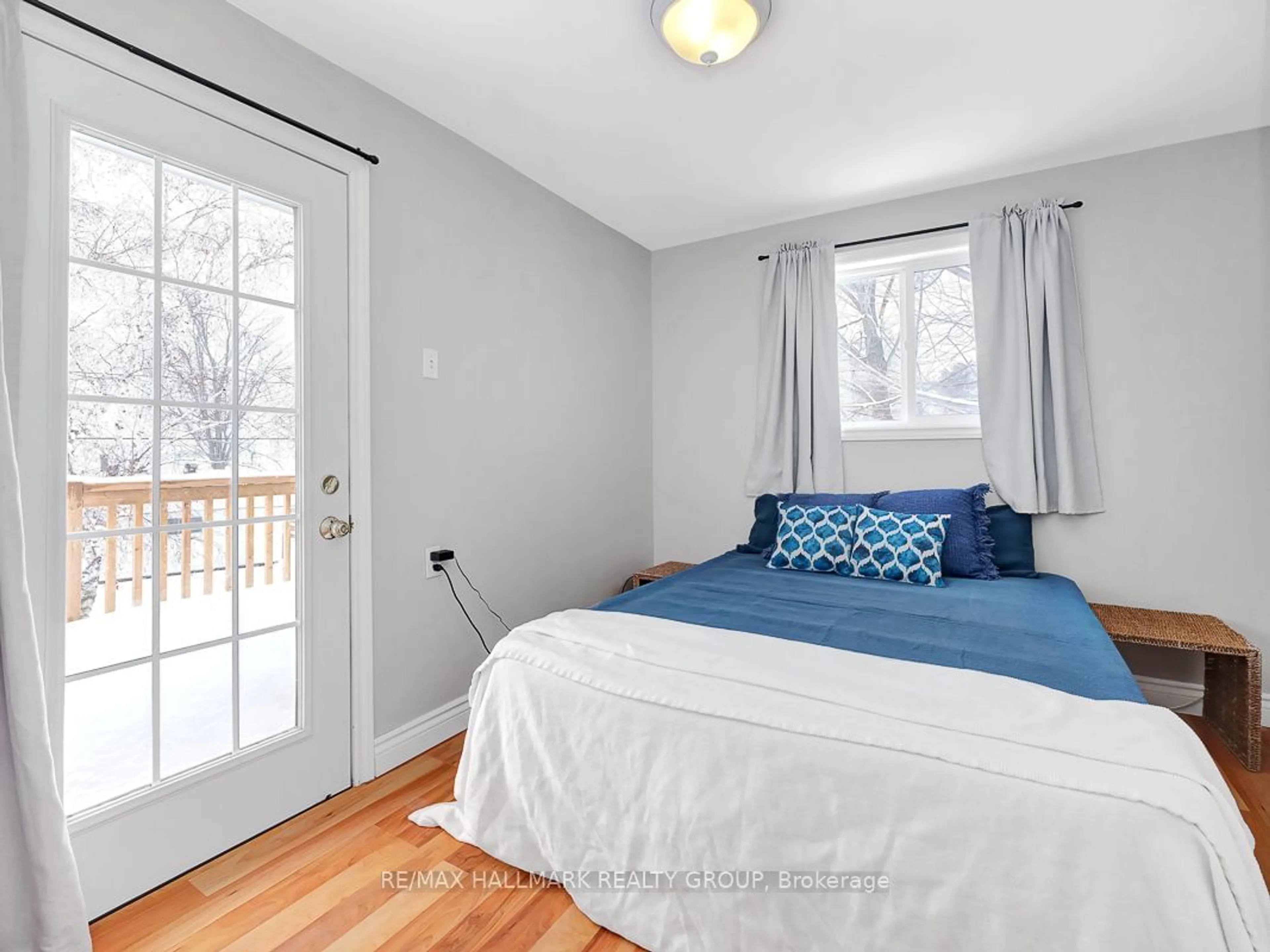 Bedroom with bed, wood/laminate floor for 298 Ebbs Bay Dr, Carleton Place Ontario K7C 4K8