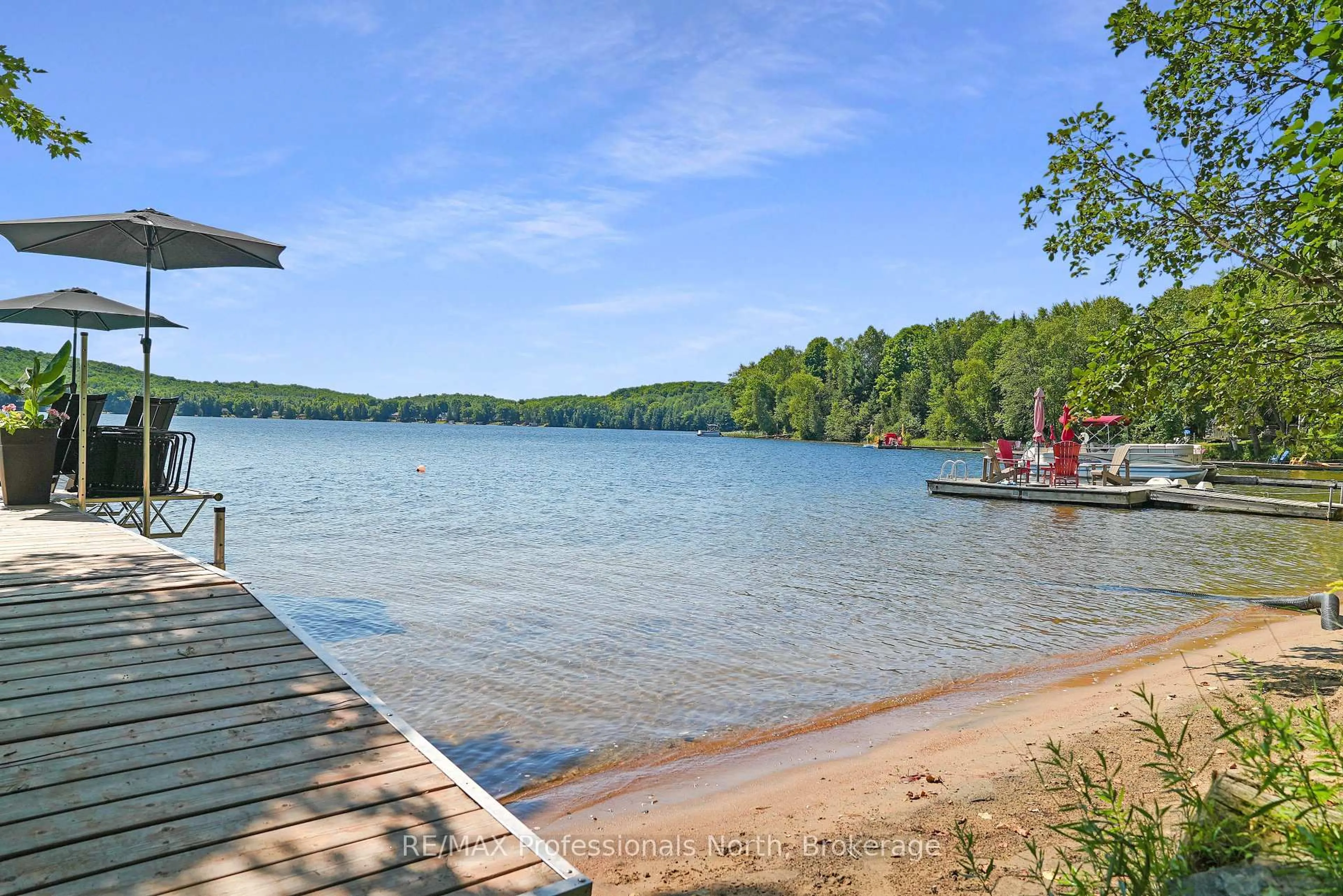 Patio, water/lake/river/ocean view for 1358 North Shore Rd, Algonquin Highlands Ontario K0M 1S0