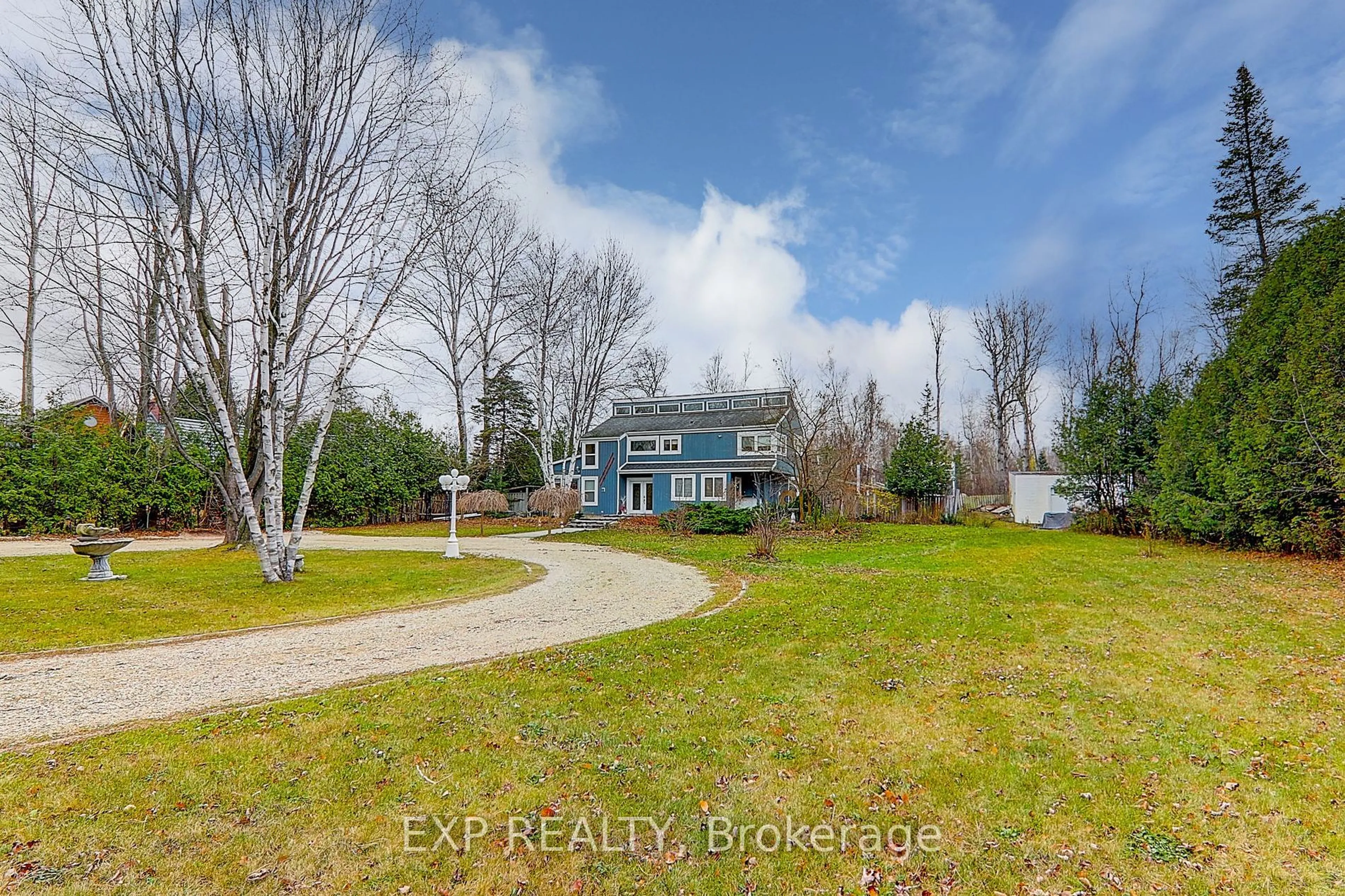 A pic from outside/outdoor area/front of a property/back of a property/a pic from drone, water/lake/river/ocean view for 209846 Highway 26, Blue Mountains Ontario L9Y 0L1