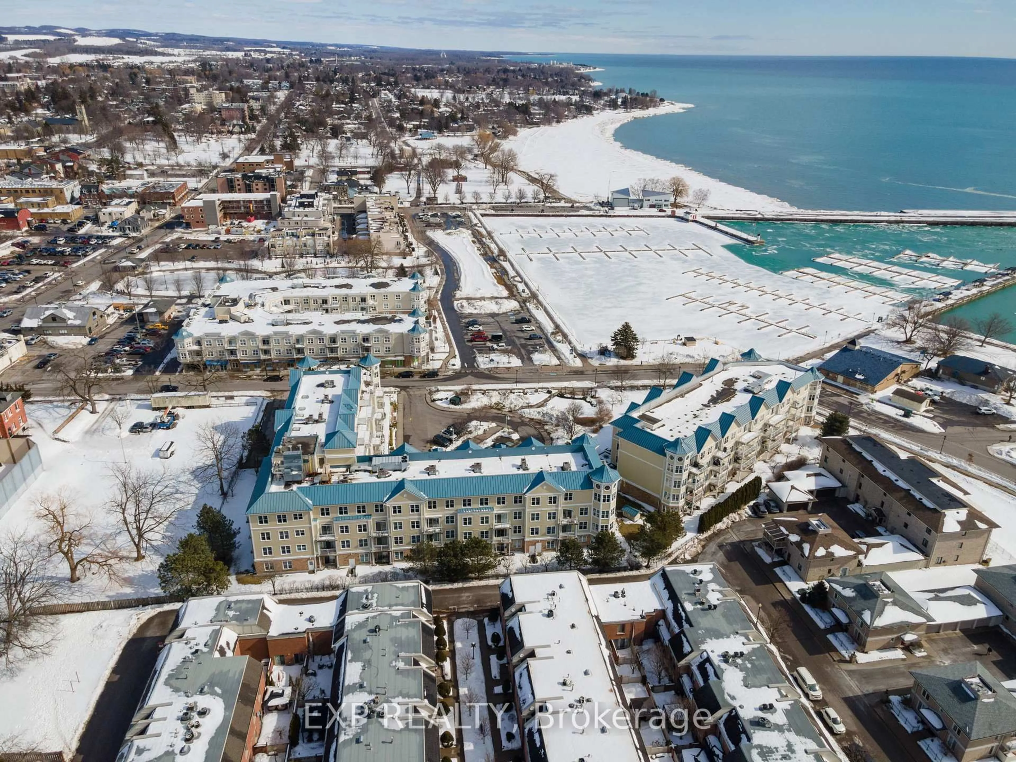 A pic from outside/outdoor area/front of a property/back of a property/a pic from drone, street for 145 Third St #309, Cobourg Ontario K9A 5X1