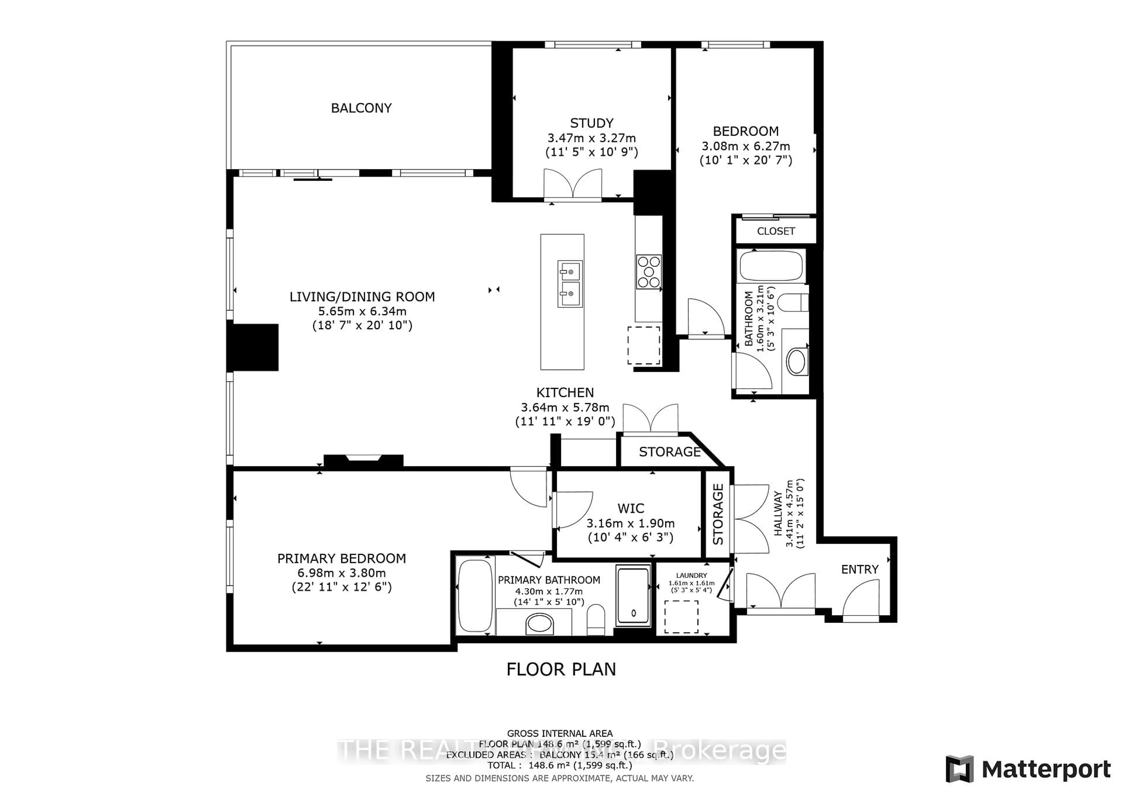 Floor plan for 240 Villagewalk Blvd #1011, London Ontario N6G 0P6