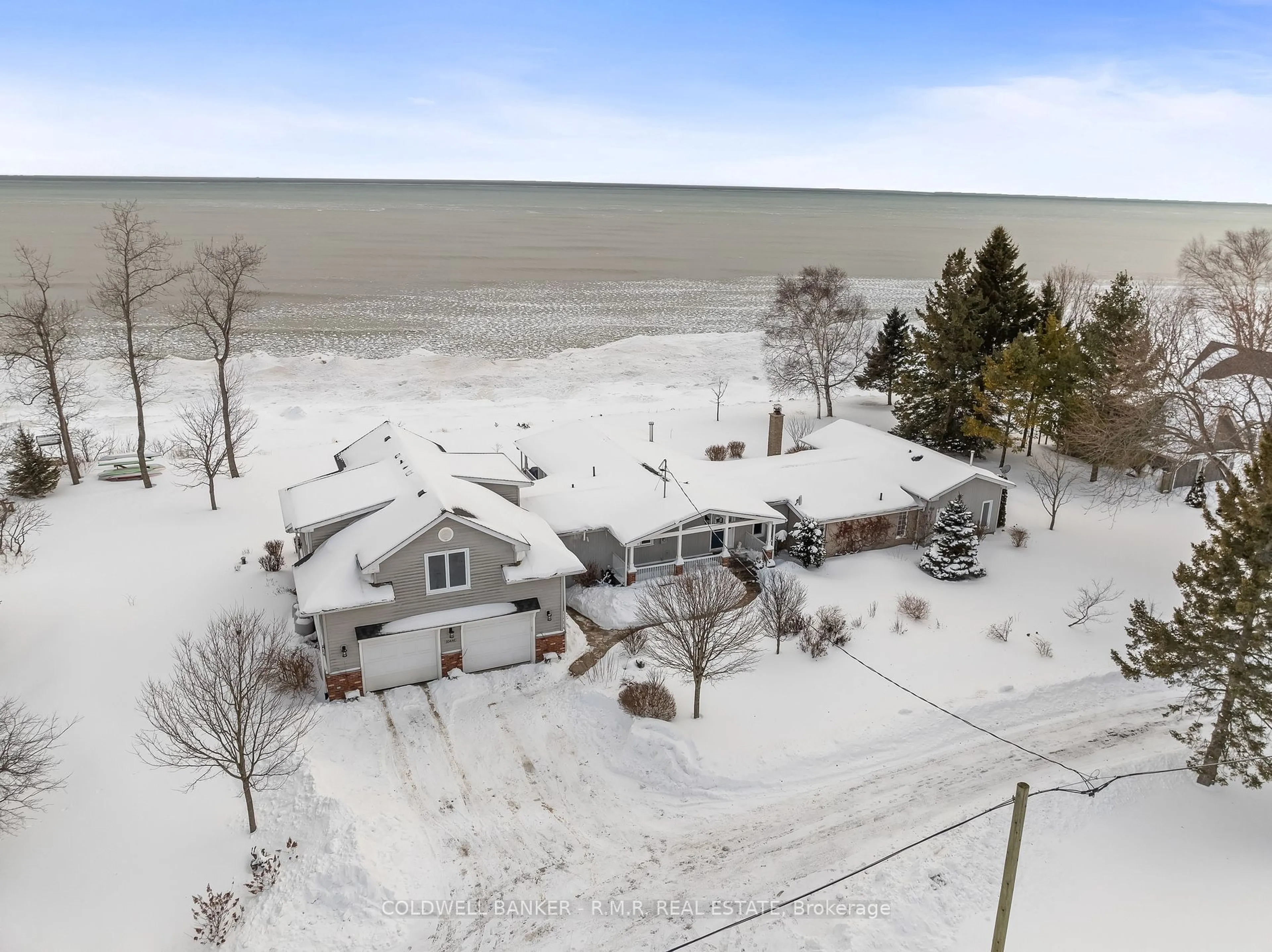 A pic from outside/outdoor area/front of a property/back of a property/a pic from drone, water/lake/river/ocean view for 1044C Port Britain Rd, Port Hope Ontario L1A 3V7