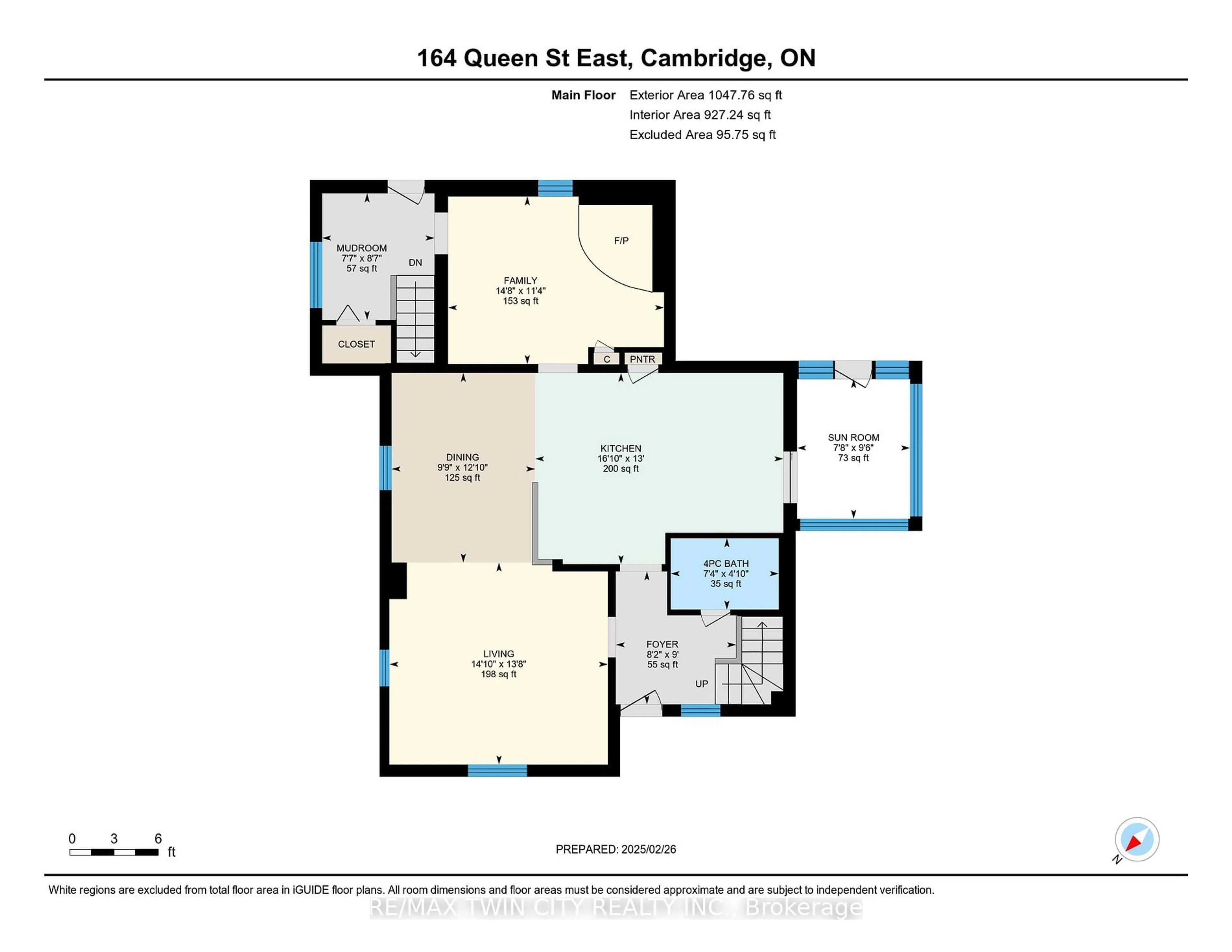 Floor plan for 164 Queen St, Cambridge Ontario N3C 2B2