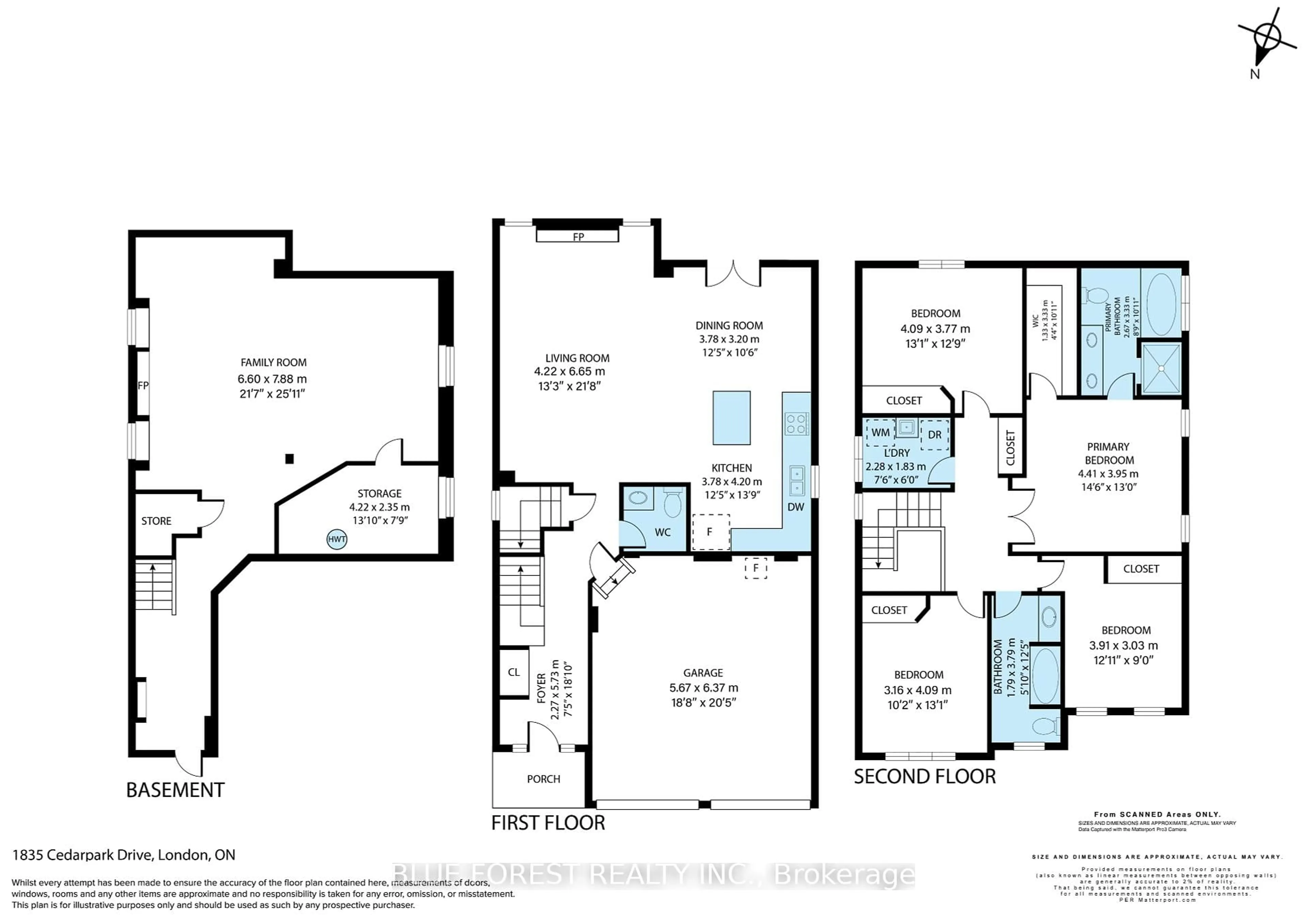 Floor plan for 1835 CEDARPARK Dr, London Ontario N5X 0C7