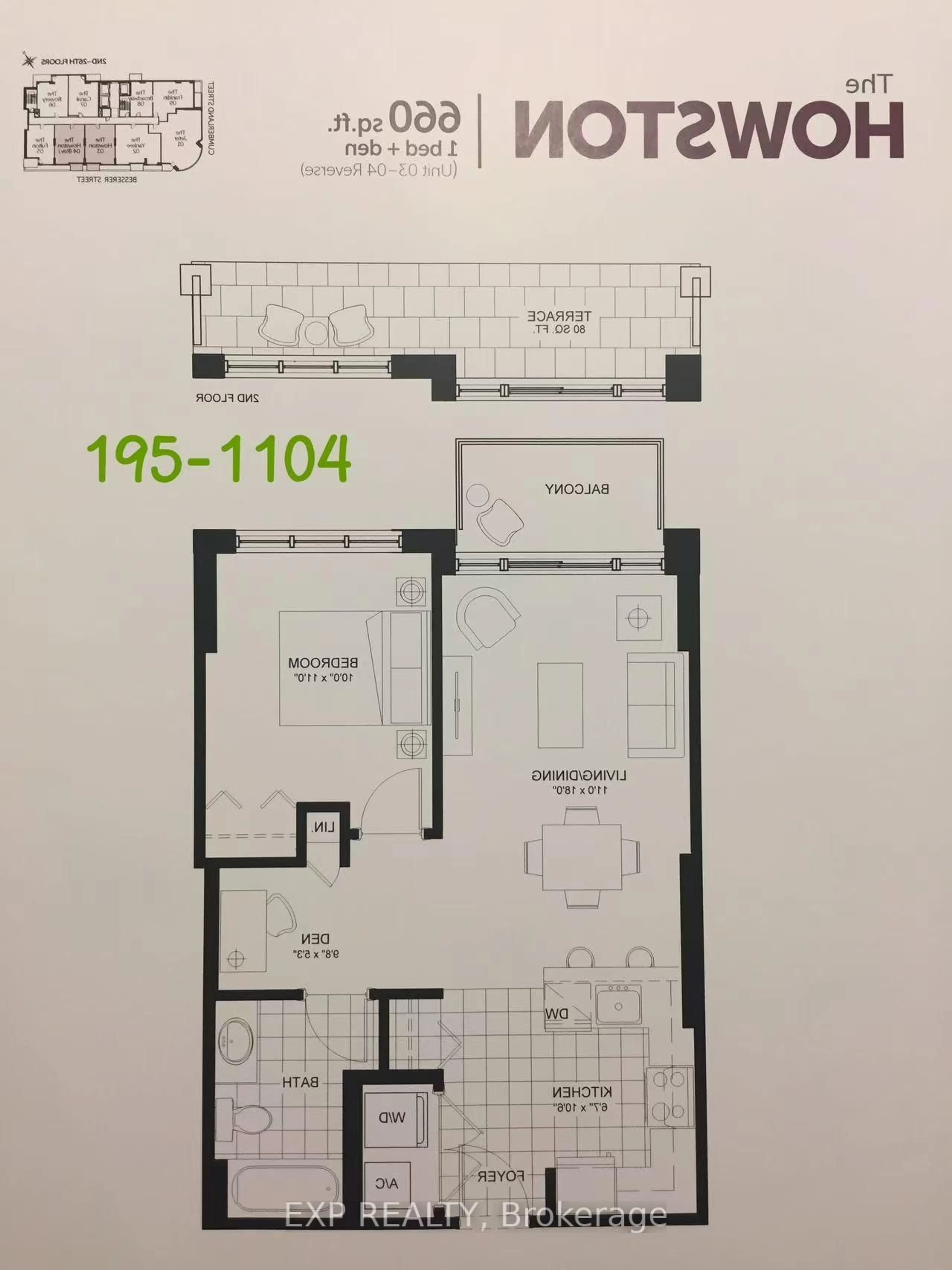 Floor plan for 195 Besserer St ##1104, Lower Town - Sandy Hill Ontario K1N 0B6