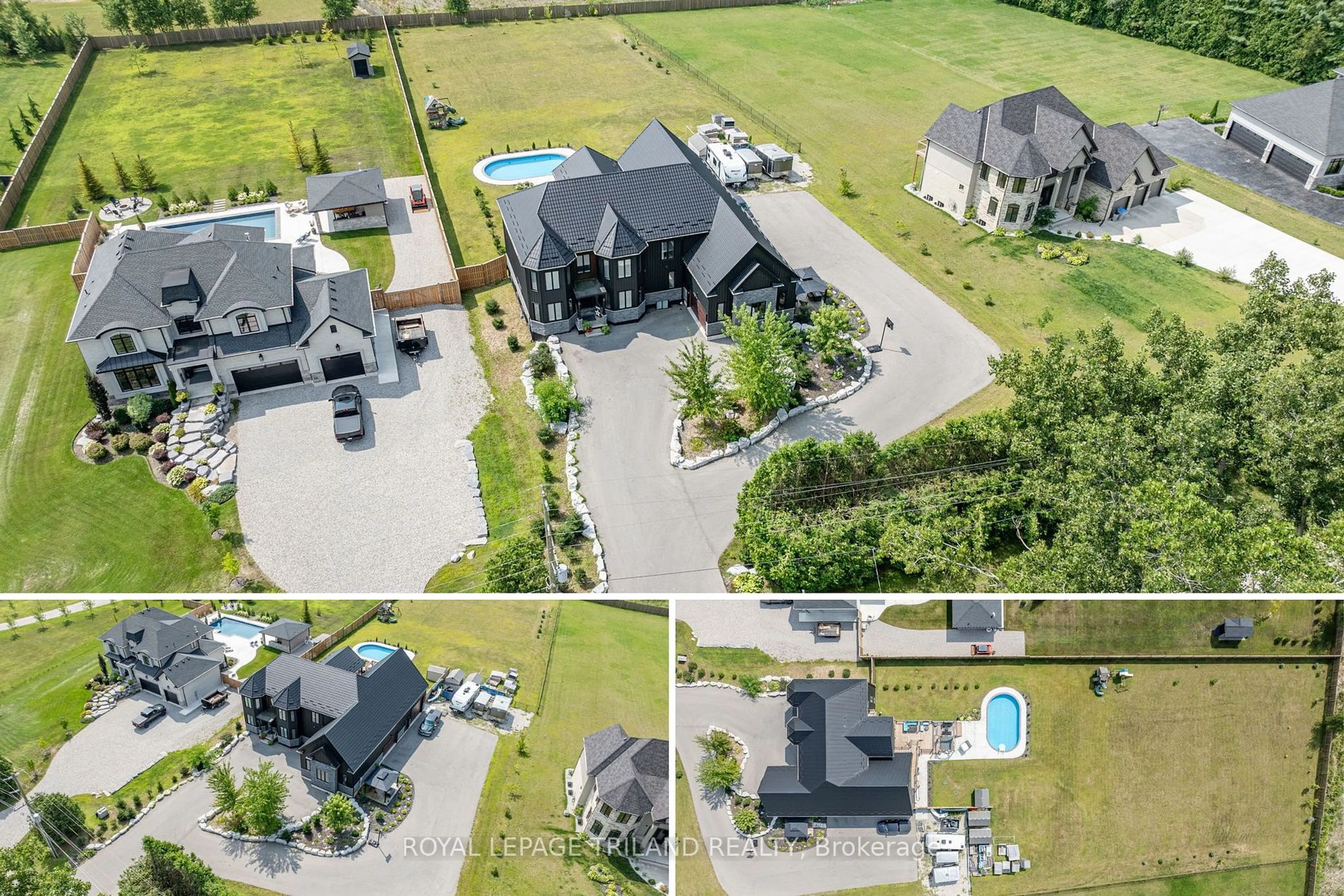 A pic from outside/outdoor area/front of a property/back of a property/a pic from drone, street for 22345 ALLEN Rd, Strathroy-Caradoc Ontario N0L 1W0